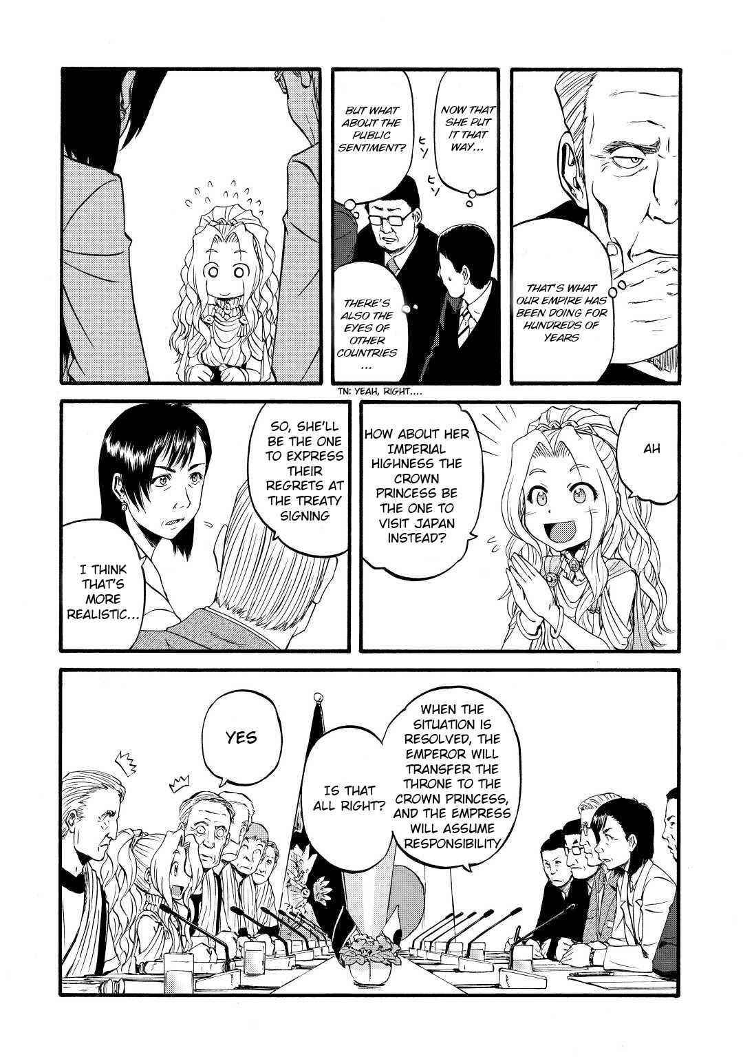 Gate – Jietai Kare No Chi Nite, Kaku Tatakeri Chapter 110 - Page 16 in English