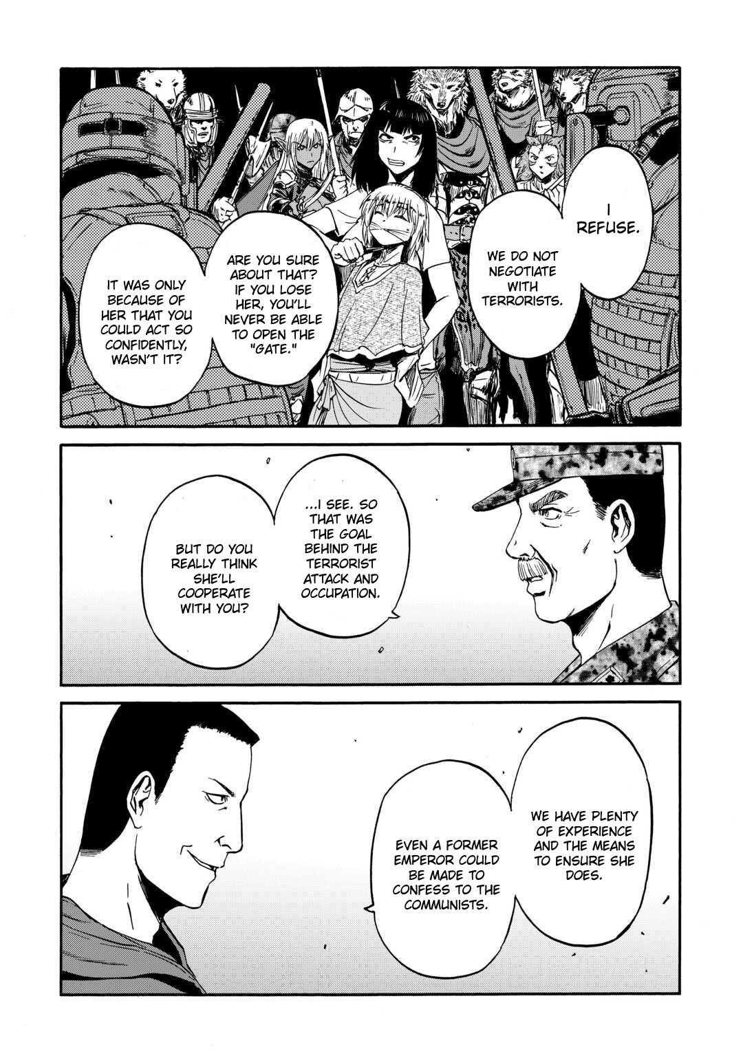 Gate – Jietai Kare No Chi Nite, Kaku Tatakeri Chapter 140 - Page 13 in English