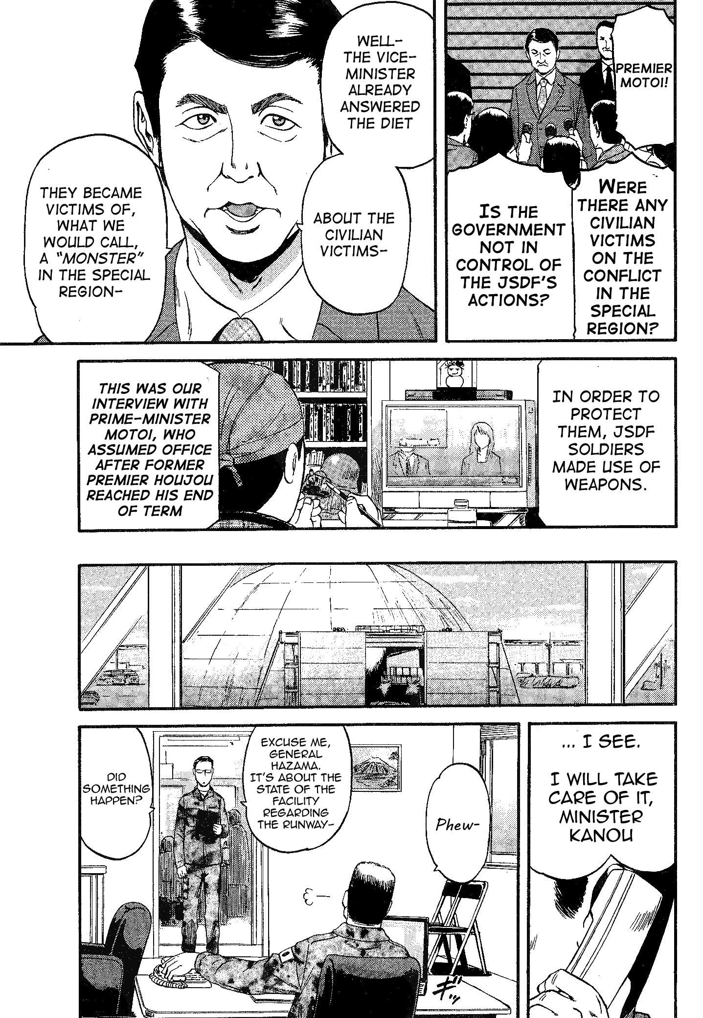 Gate – Jietai Kare No Chi Nite, Kaku Tatakeri Chapter 9 - Page 6 in English