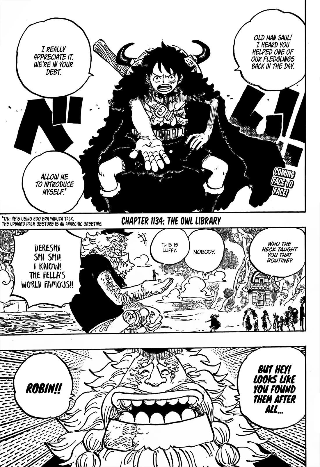 One Piece Chapter 1134 - Page 3 in English