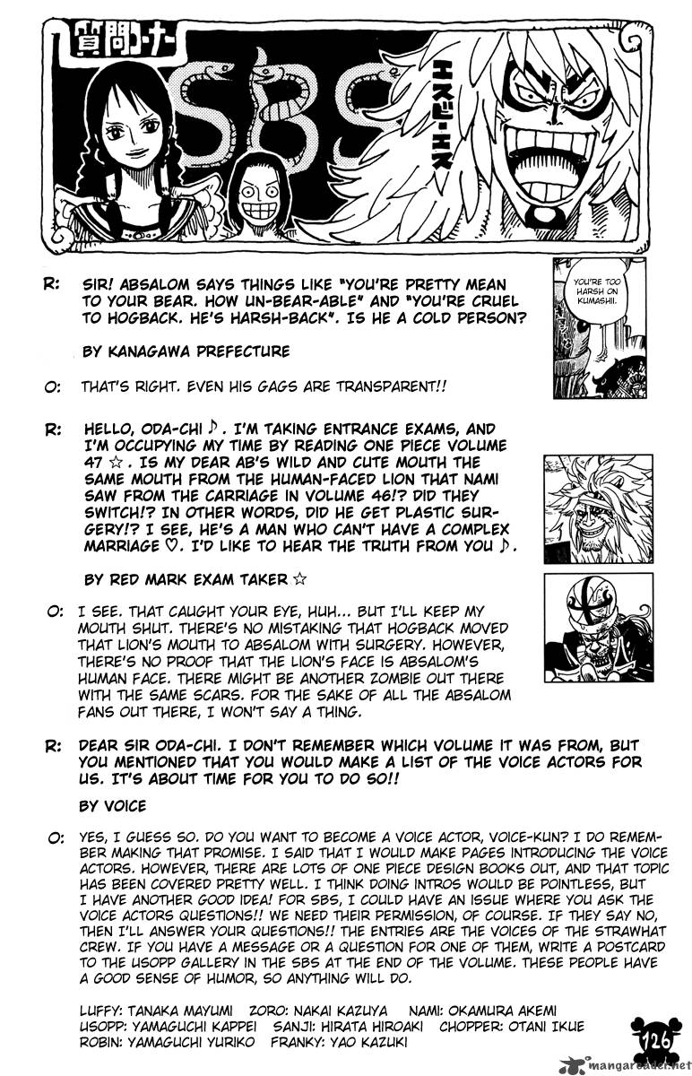 One Piece Chapter 465 - Page 20 in English