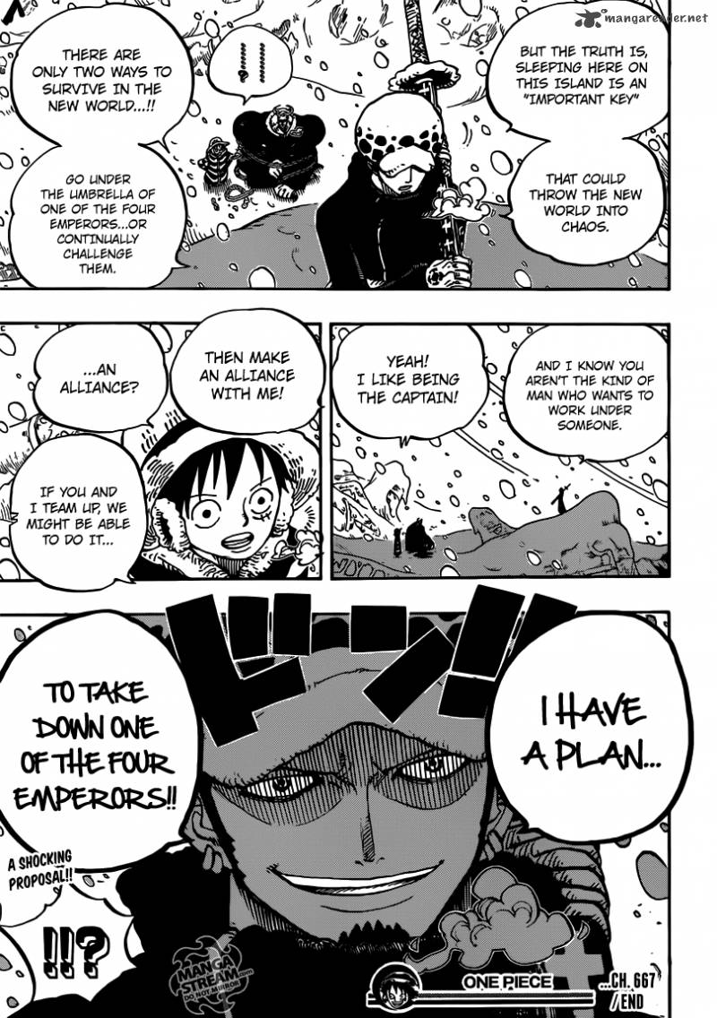 One Piece Chapter 667 - Page 19 in English