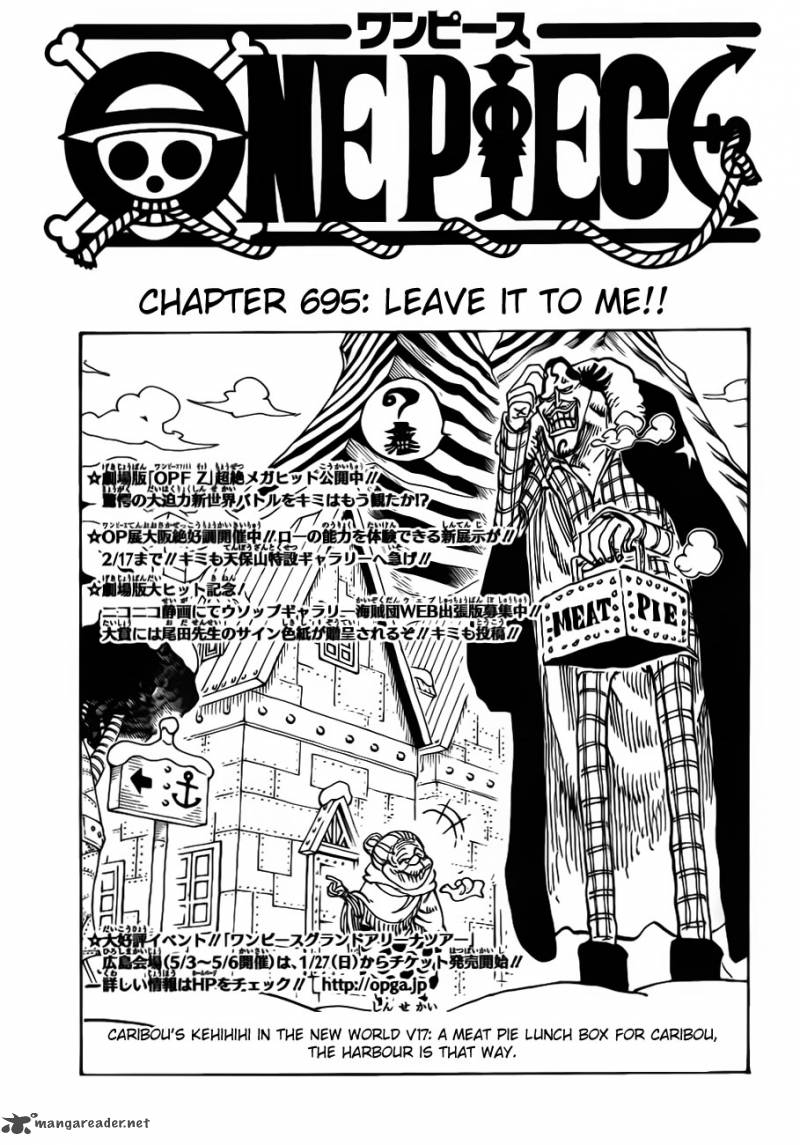 One Piece Chapter 695 - Page 3 in English