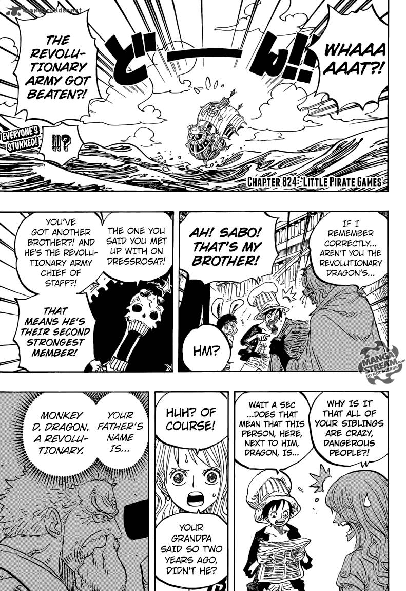 One Piece Chapter 824 - Page 4 in English