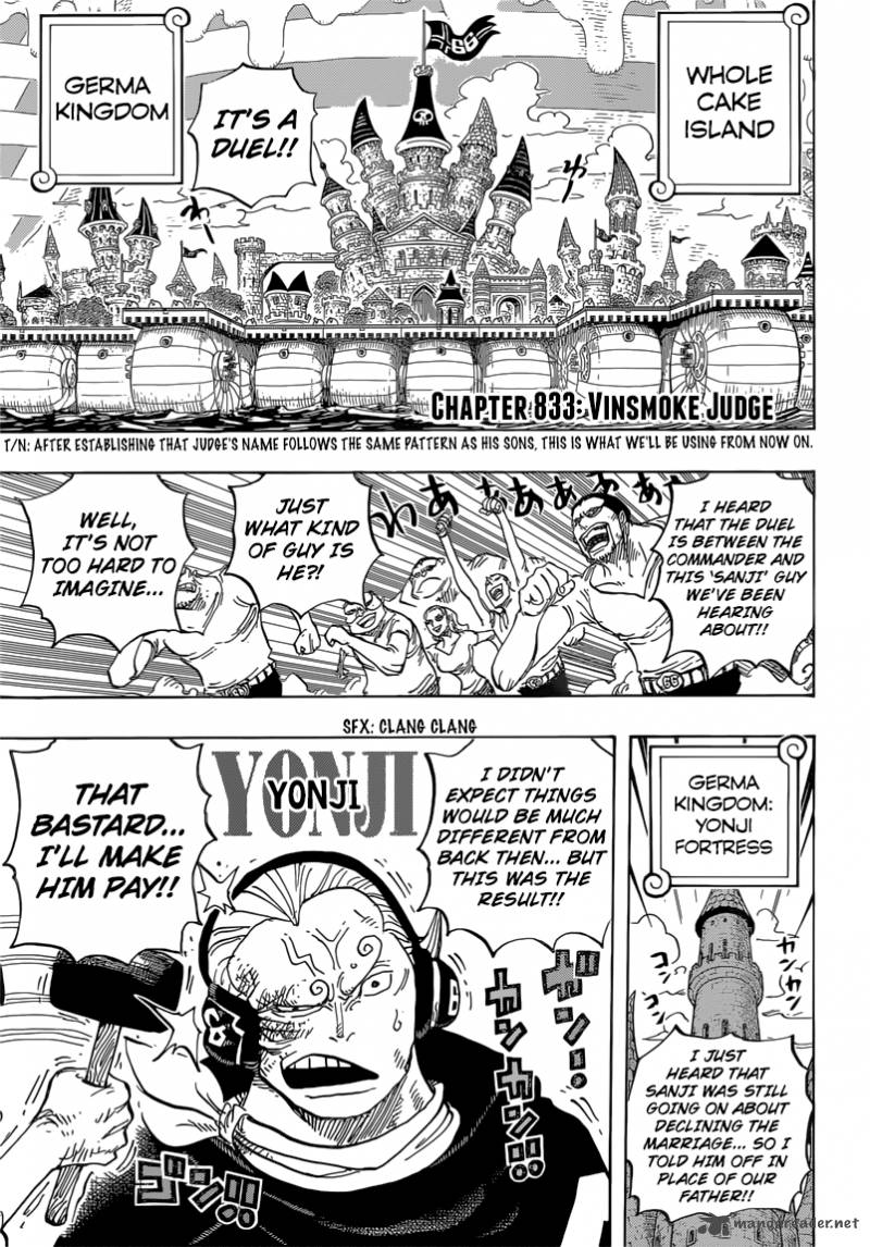 One Piece Chapter 833 - Page 6 in English