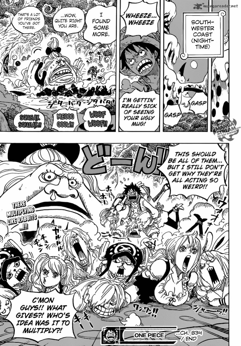 One Piece Chapter 834 - Page 19 in English