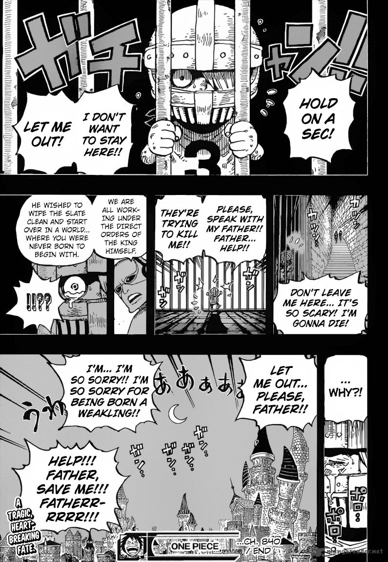 One Piece Chapter 840 - Page 19 in English