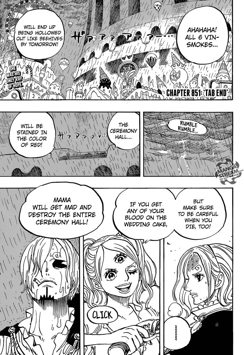 One Piece Chapter 851 - Page 3 in English