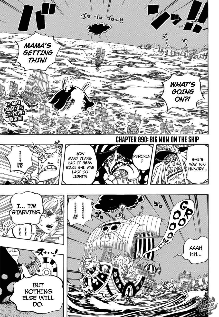One Piece Chapter 890 - Page 3 in English
