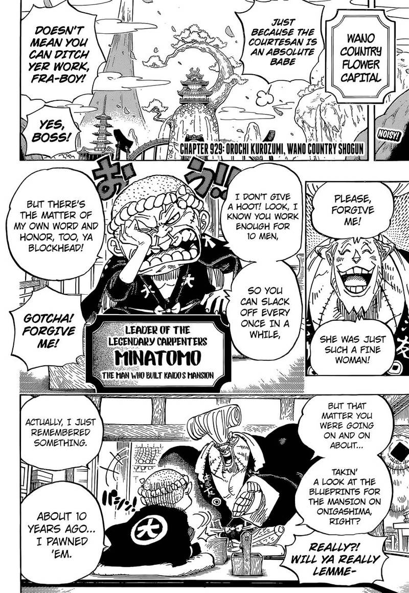 One Piece Chapter 929 - Page 3 in English