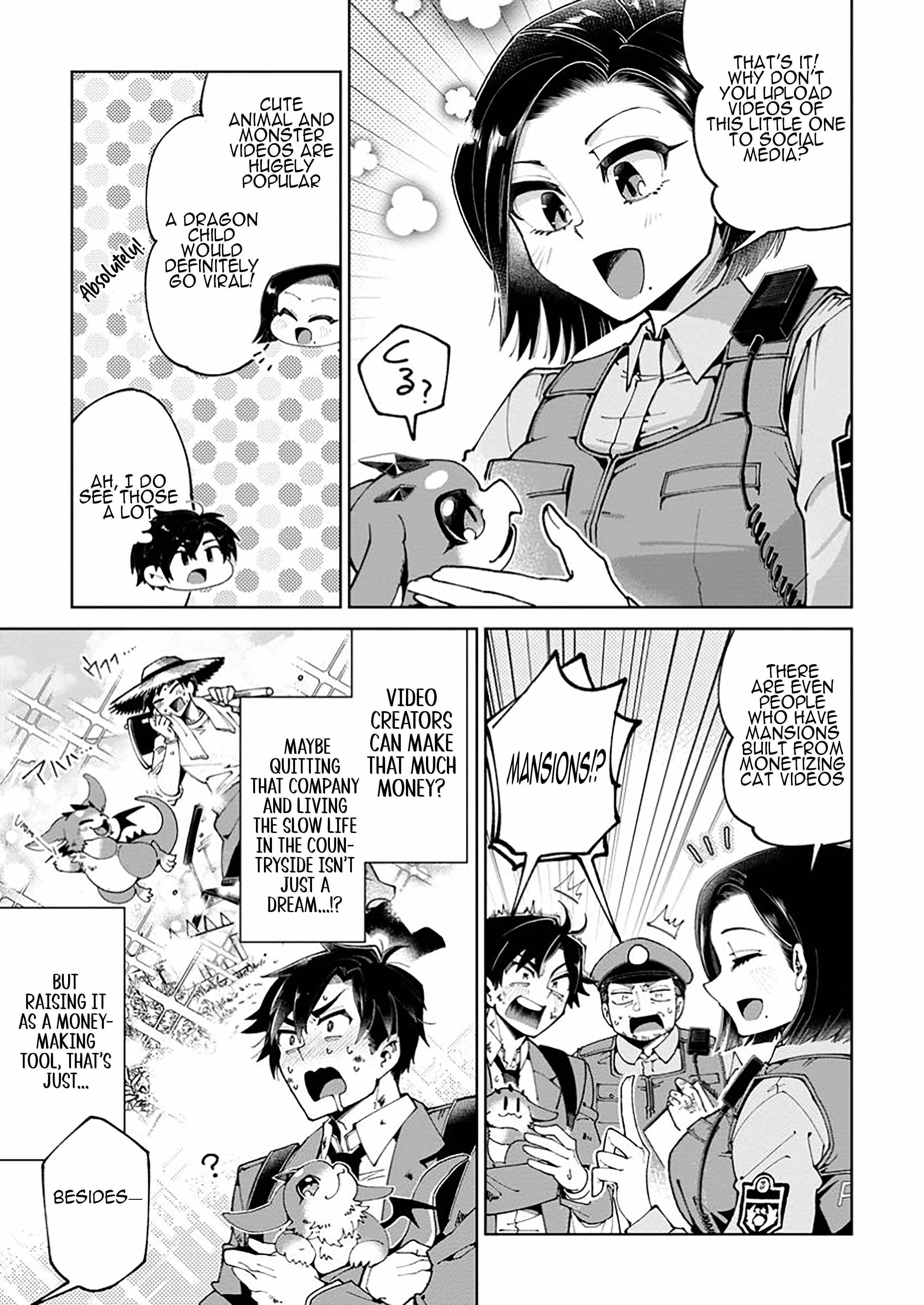 I’m an Overworked Corporate Slave, but After Being Embraced by a Dragon, I Started Streaming My Pet Life With a Tiny Dragon and Monsters on a Farm Chapter 1 - Page 15 in English