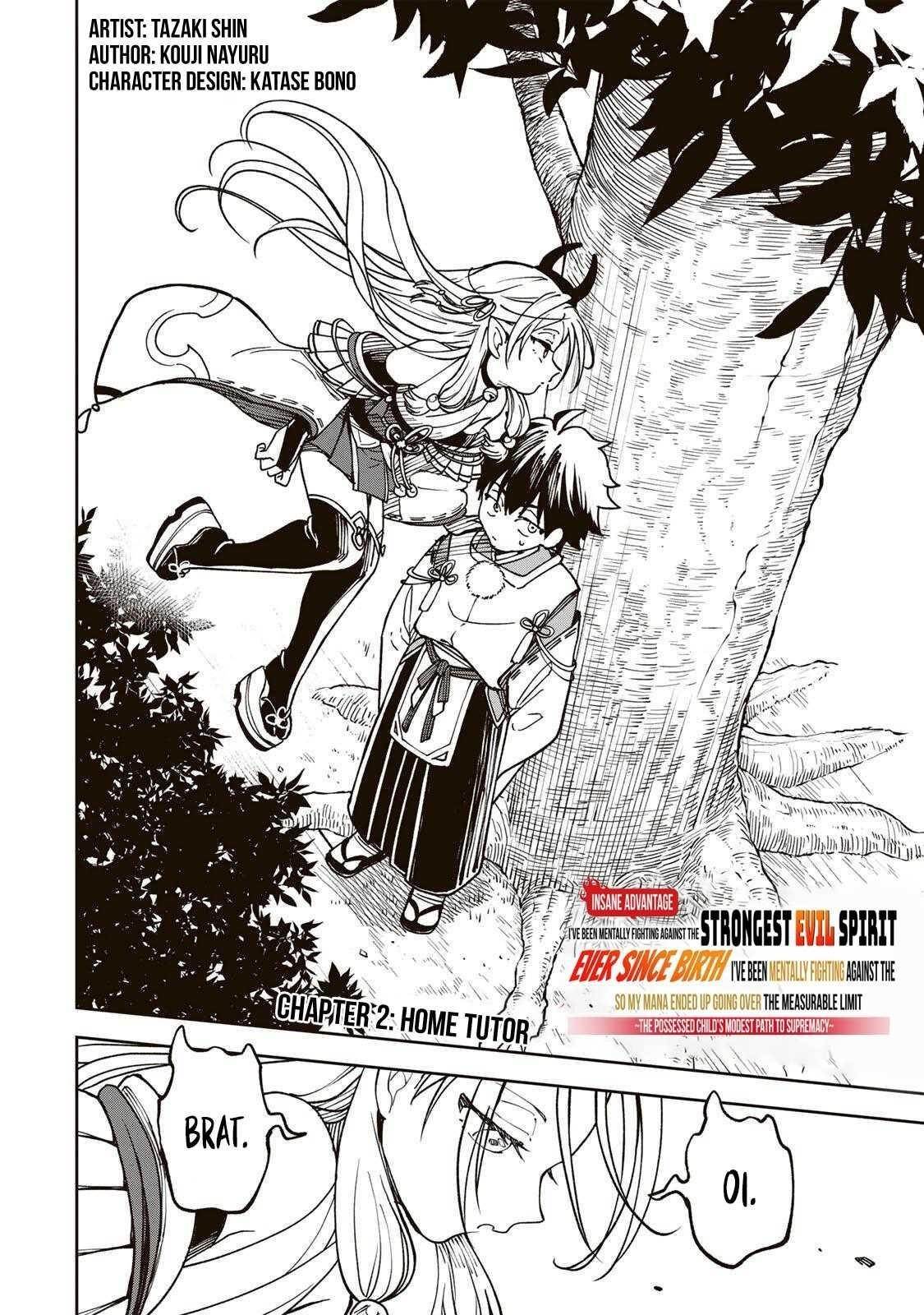 I’ve Been Mentally Fighting Against The Strongest Evil Spirit Ever Since Birth (Insane Advantage), So My Magic Power Ended Up Going Over The Measurable Limit ~The Possessed Child’s Modest Path to Supremacy~ Chapter 2 - Page 2 in English