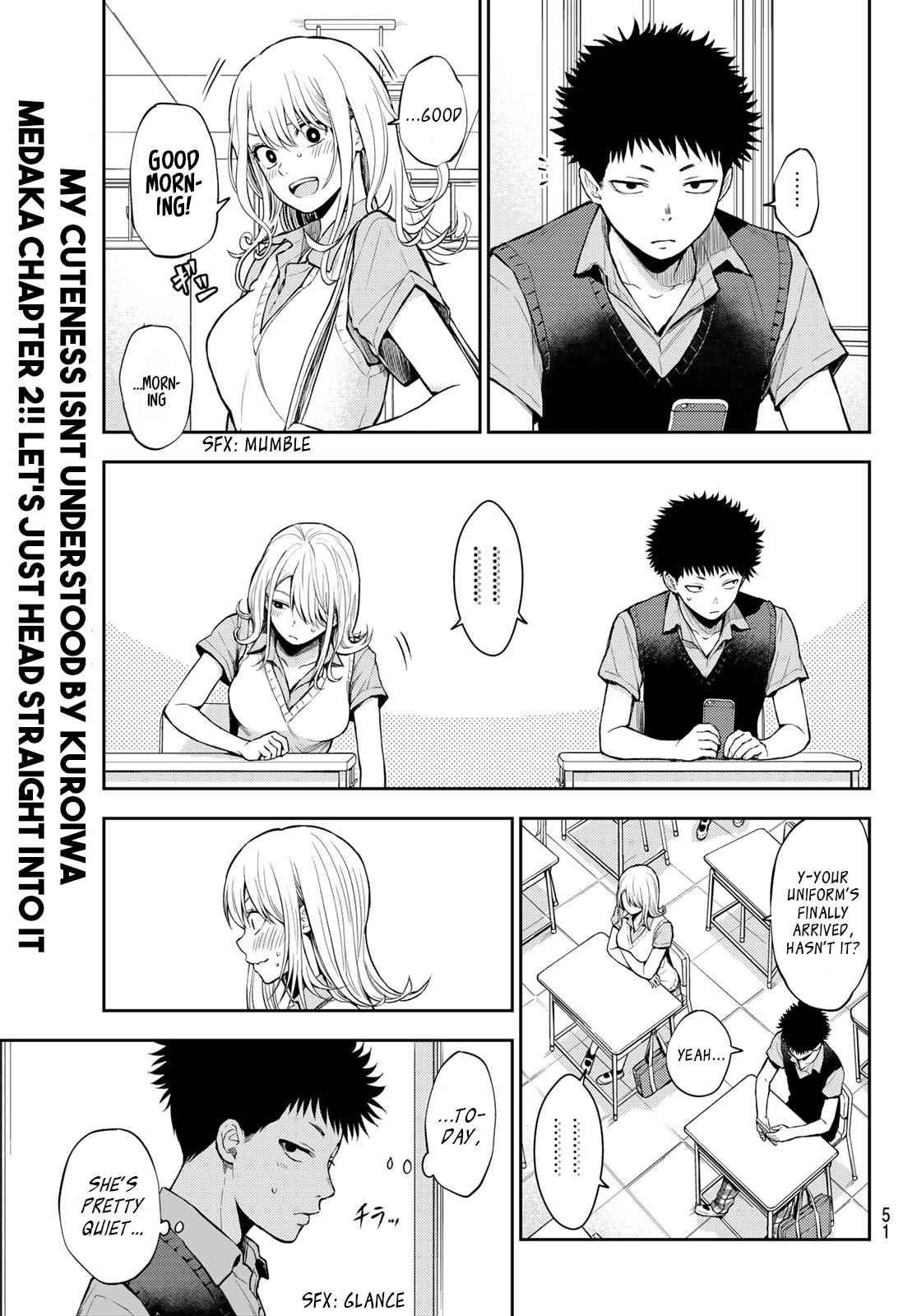 My Cuteness Isn’t Understood By Kuroiwa Medaka Chapter 1 - Page 36 in English
