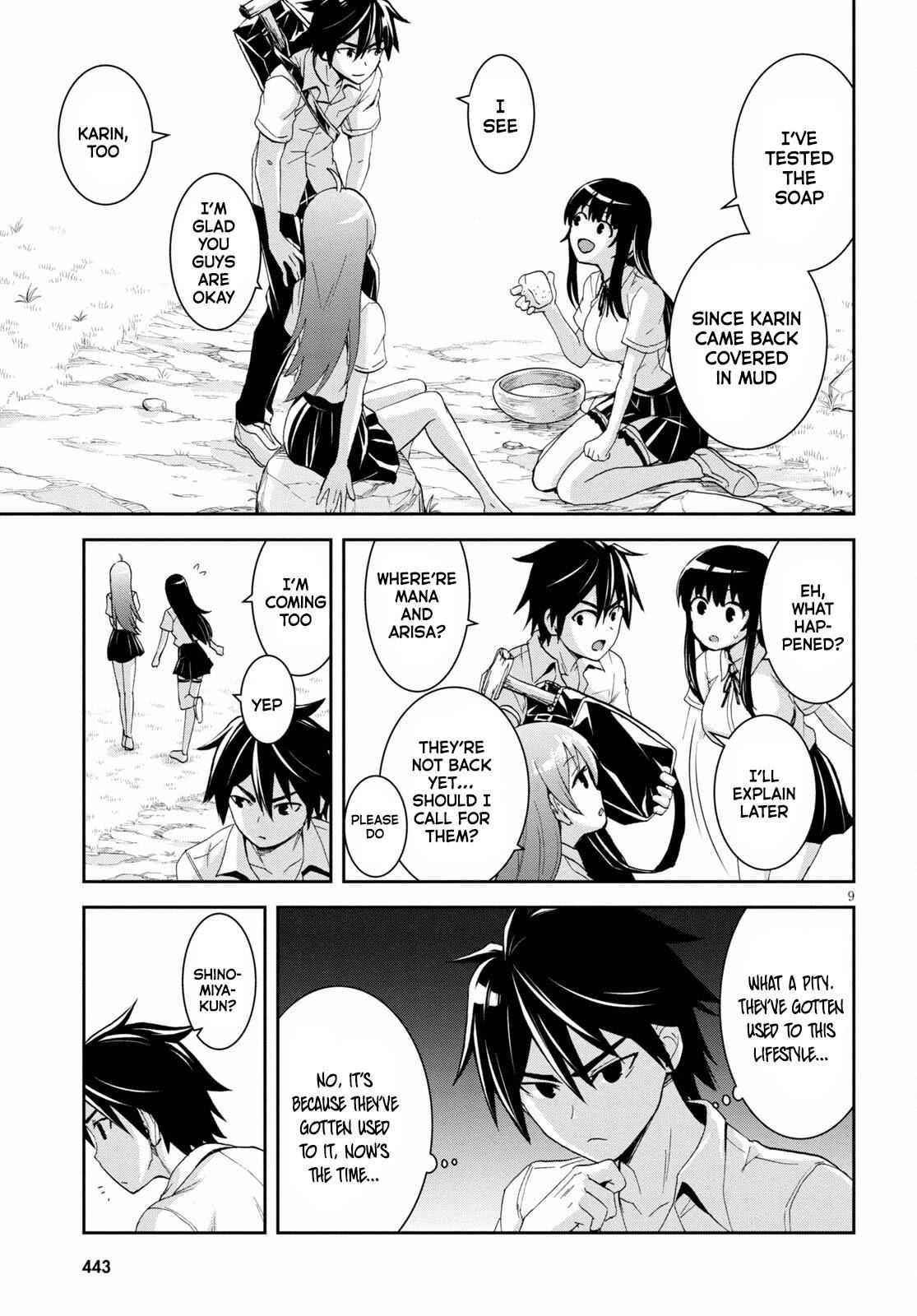 Isekai Yurutto Survival Seikatsu: Gakkou No Minna To Isekai No Mujintou Ni Tenishitakedo Ore Dake Rakushou Desu Chapter 10 - Page 9 in English