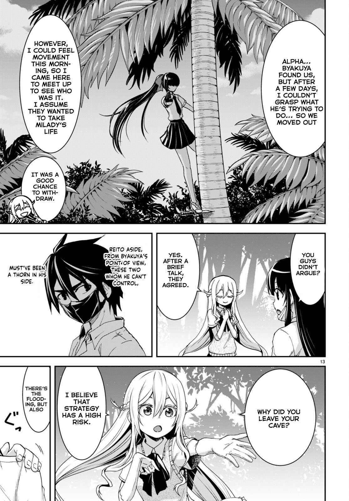 Isekai Yurutto Survival Seikatsu: Gakkou No Minna To Isekai No Mujintou Ni Tenishitakedo Ore Dake Rakushou Desu Chapter 16 - Page 13 in English
