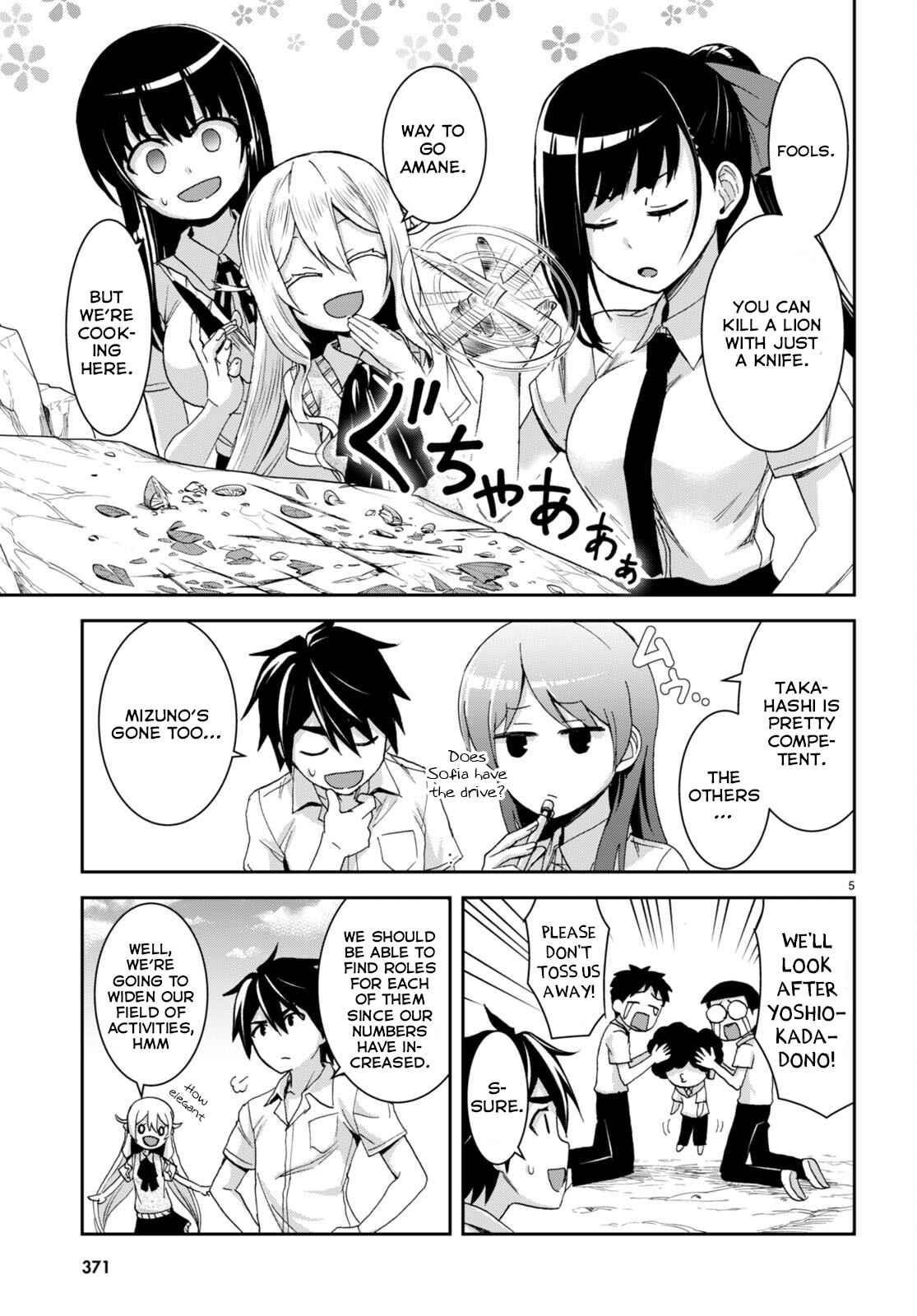 Isekai Yurutto Survival Seikatsu: Gakkou No Minna To Isekai No Mujintou Ni Tenishitakedo Ore Dake Rakushou Desu Chapter 17 - Page 5 in English