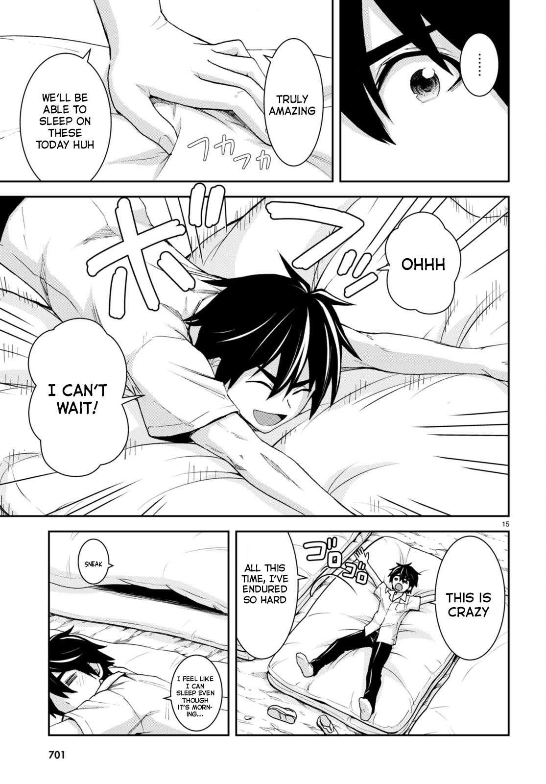 Isekai Yurutto Survival Seikatsu: Gakkou No Minna To Isekai No Mujintou Ni Tenishitakedo Ore Dake Rakushou Desu Chapter 22 - Page 15 in English