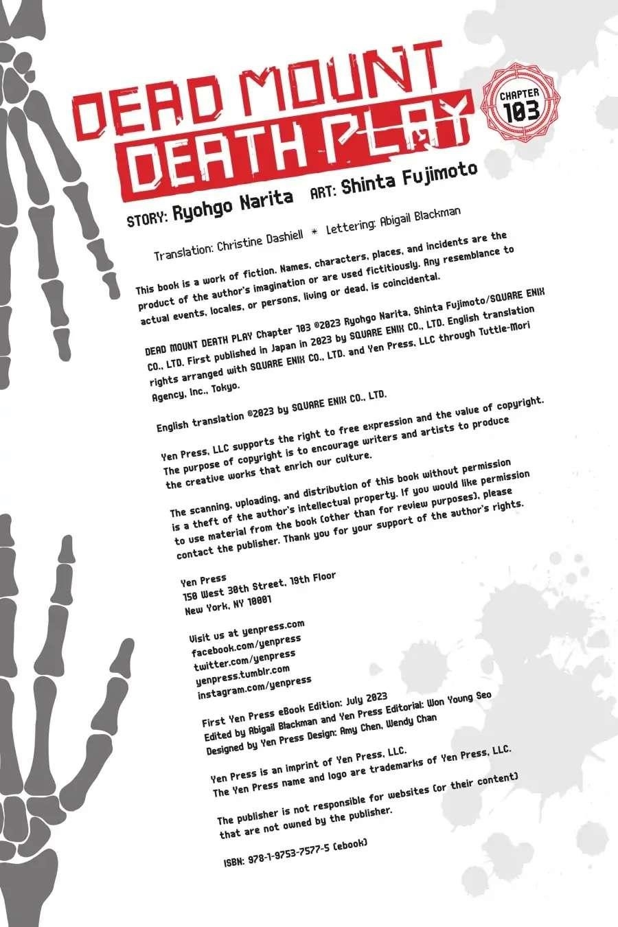 Dead Mount Death Play Chapter 103 - Page 22 in English