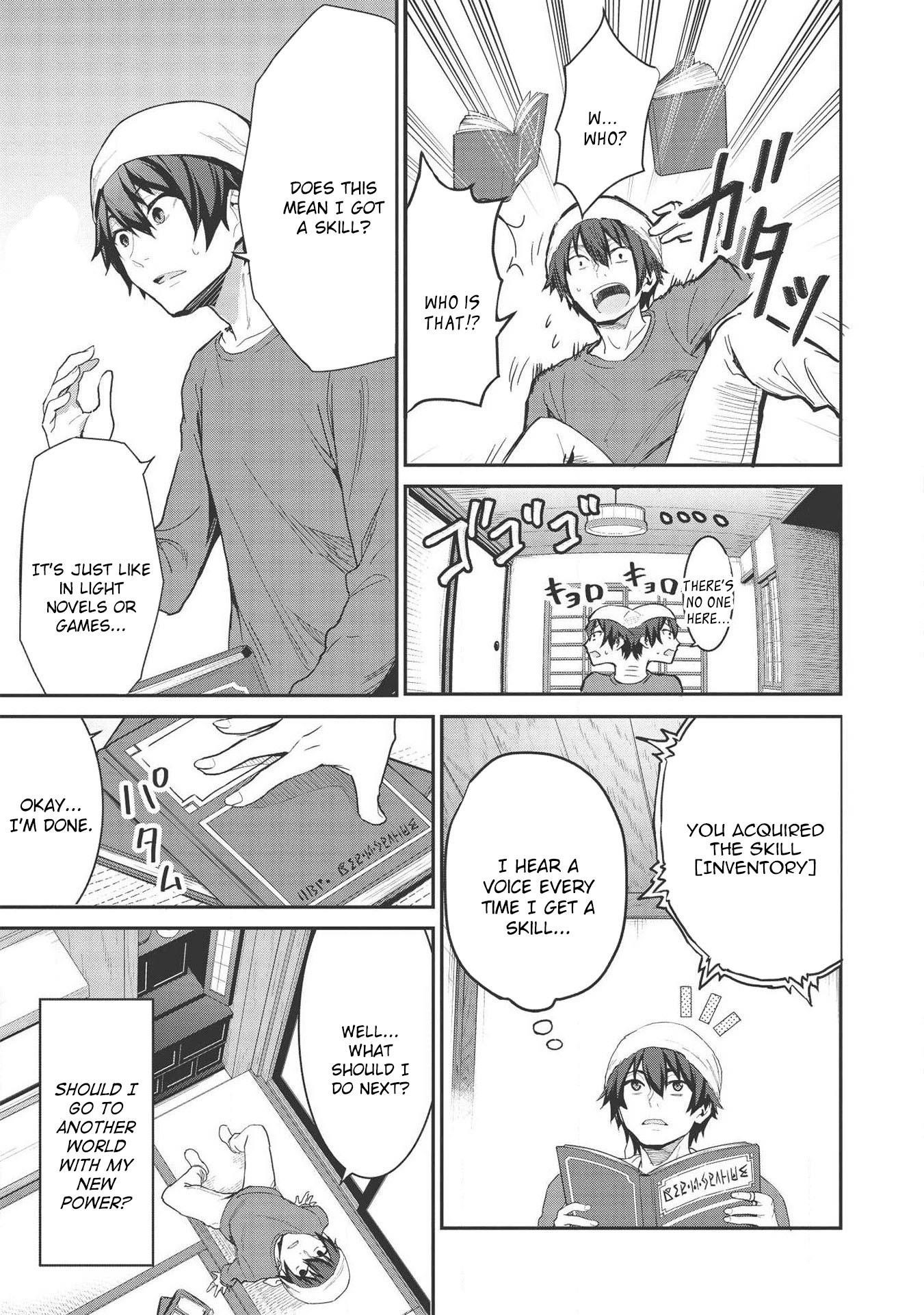 Itsudemo Jitaku Ni Kaerareru Ore Wa, Isekai De Gyoushounin O Hajimemashita Chapter 1 - Page 12 in English