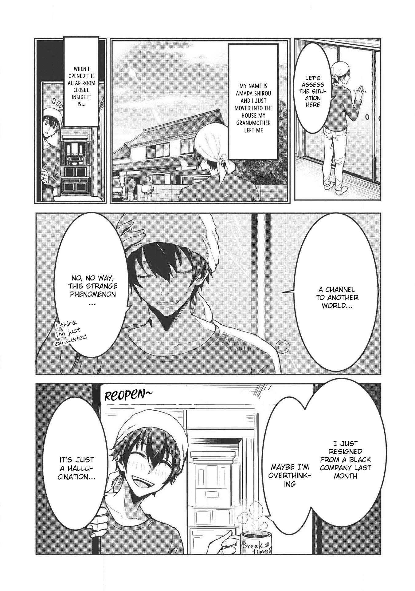 Itsudemo Jitaku Ni Kaerareru Ore Wa, Isekai De Gyoushounin O Hajimemashita Chapter 1 - Page 7 in English