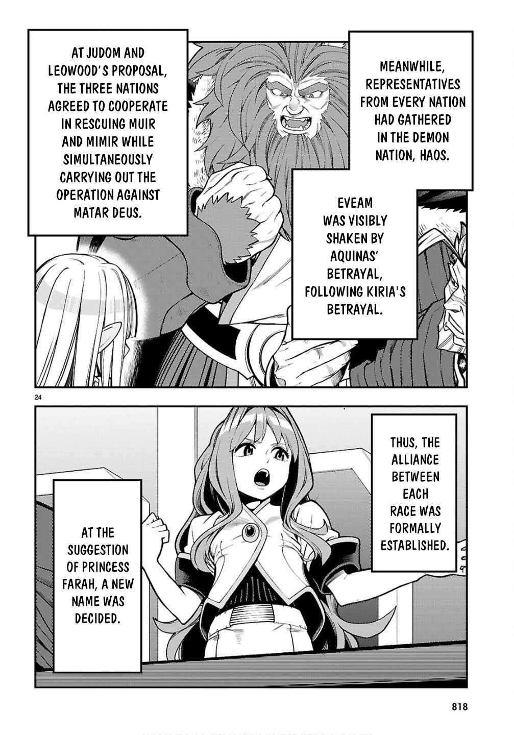 Konjiki No Moji Tsukai - Yuusha Yonin Ni Makikomareta Unique Cheat Chapter 124 - Page 24 in English