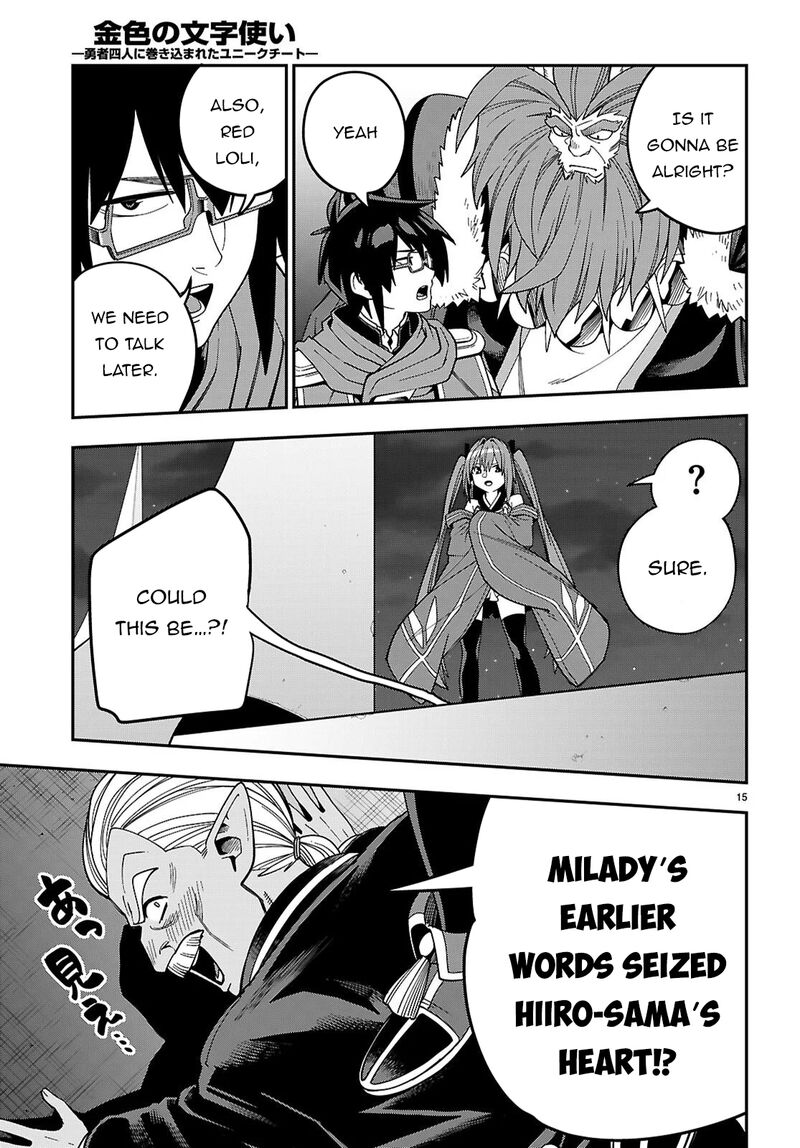 Konjiki No Moji Tsukai - Yuusha Yonin Ni Makikomareta Unique Cheat Chapter 127 - Page 15 in English