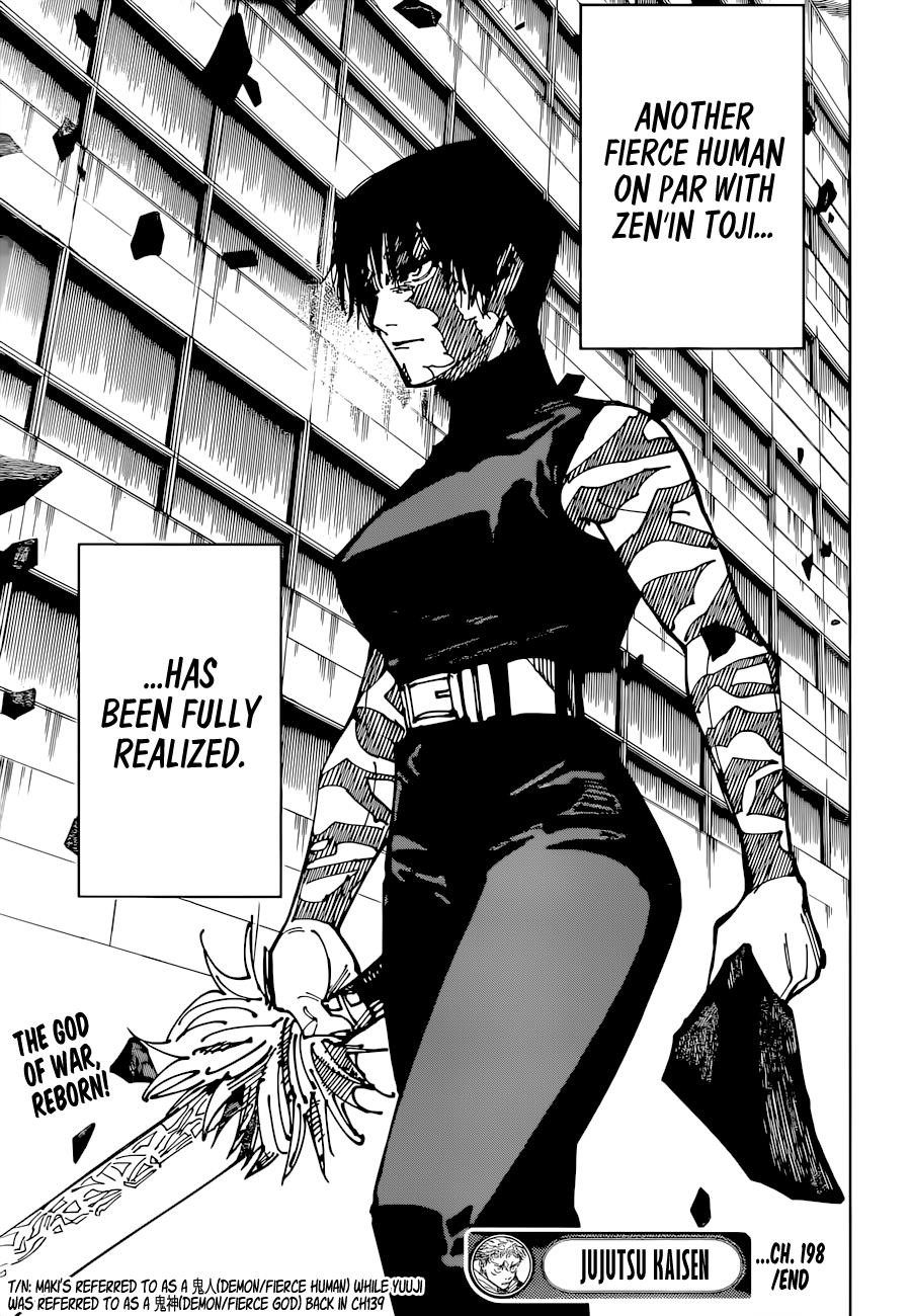JUJUTSU KAISEN Chapter 198 - Page 18 in English