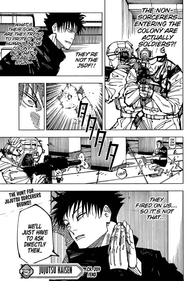 JUJUTSU KAISEN Chapter 209 - Page 19 in English