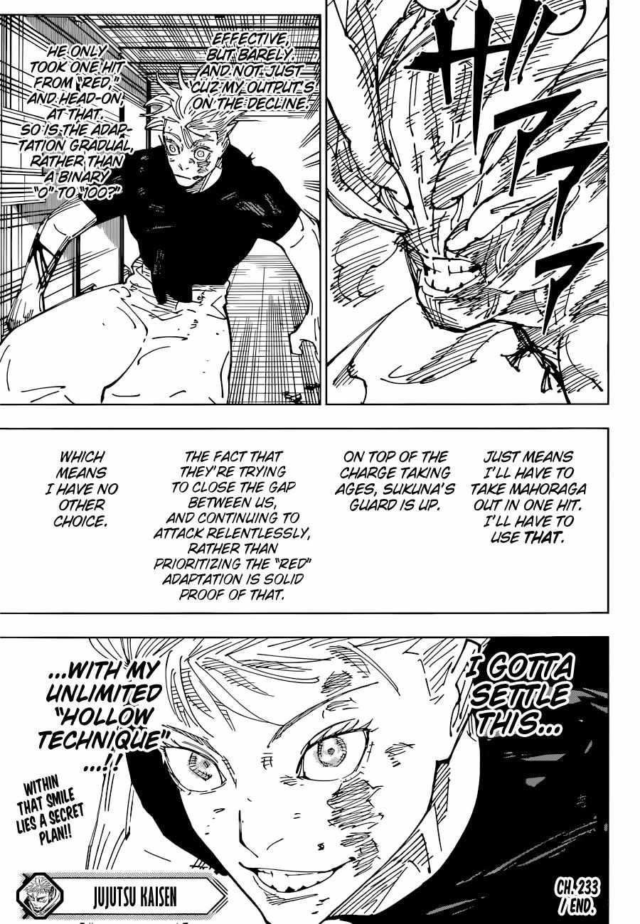 JUJUTSU KAISEN Chapter 233 - Page 19 in English