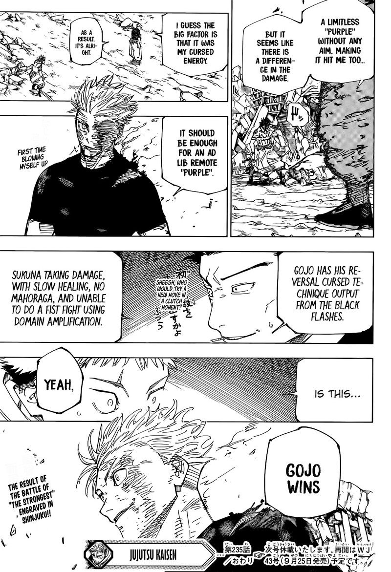 JUJUTSU KAISEN Chapter 235 - Page 18 in English