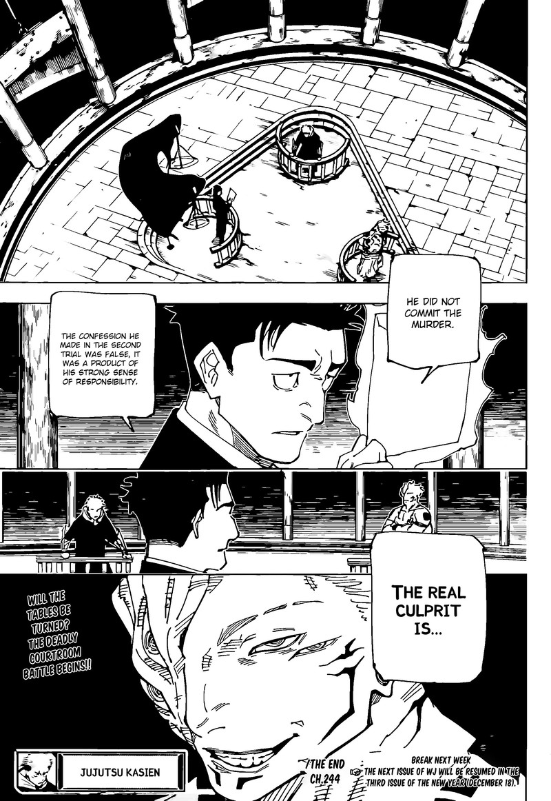 JUJUTSU KAISEN Chapter 244 - Page 19 in English