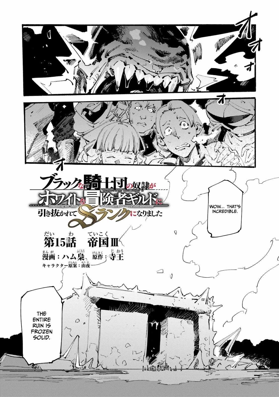 The Slave of the “Black Knights” is Recruited by the “White Adventurer’s Guild” as a S Rank Adventurer Chapter 15 - Page 1 in English