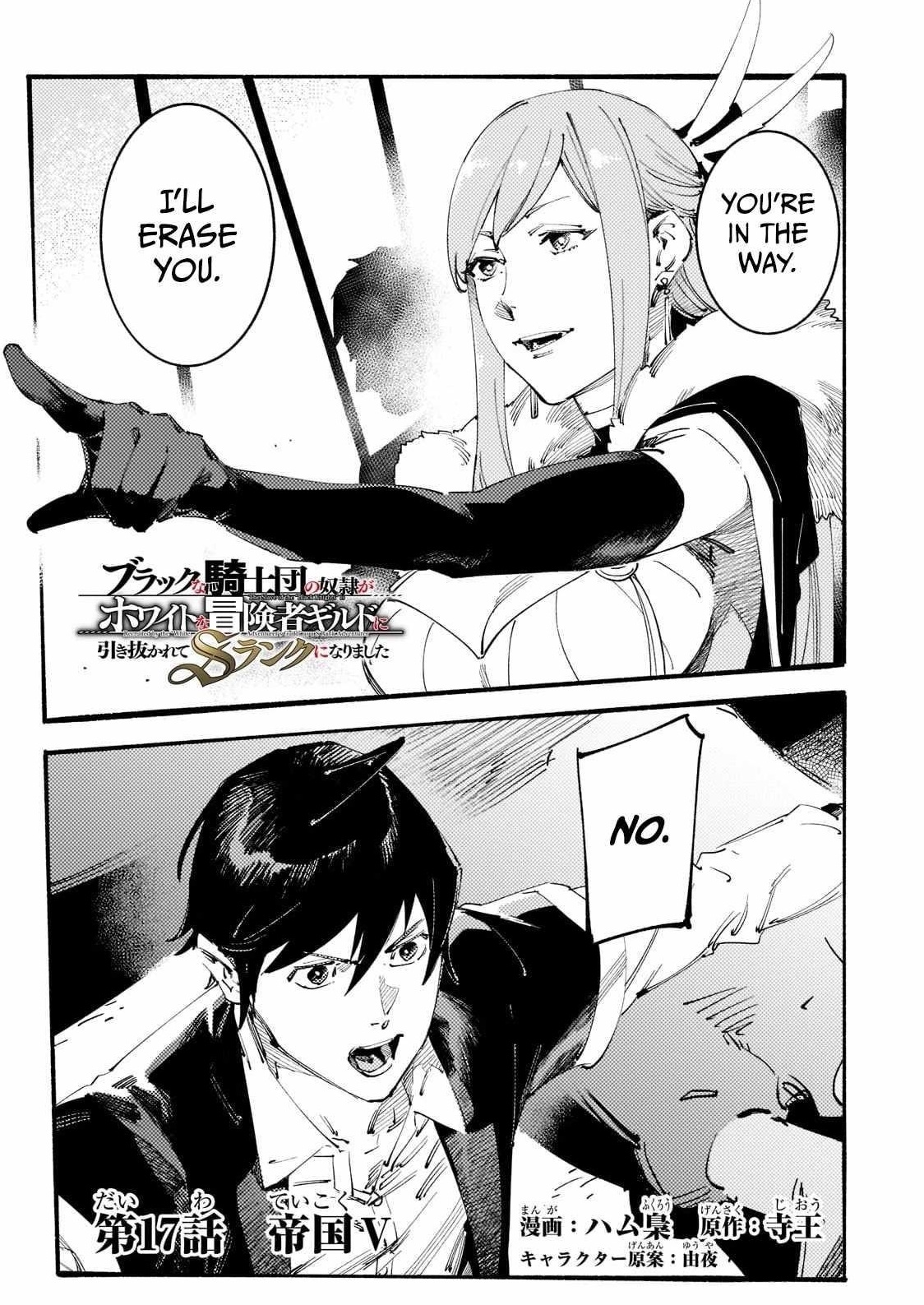 The Slave of the “Black Knights” is Recruited by the “White Adventurer’s Guild” as a S Rank Adventurer Chapter 17 - Page 1 in English