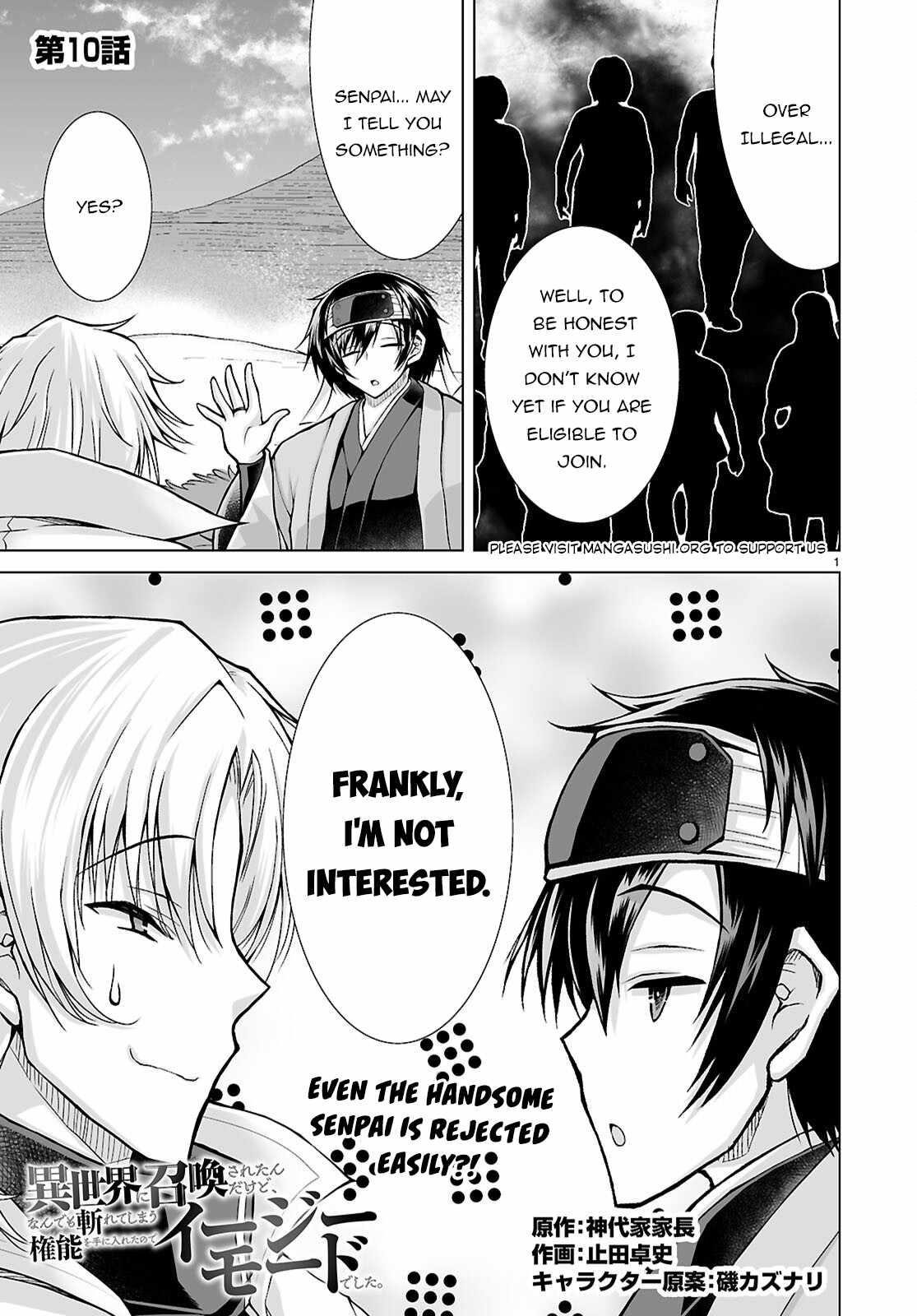 I Was Summoned to Another World, but I Got the Power to Cut Anything, so It Was Easy Mode Chapter 10 - Page 1 in English