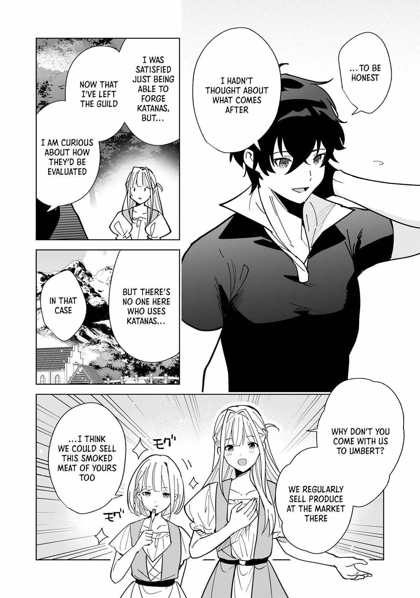 The Leisurely Frontier Life of a Katana Blacksmith Who Left an S-Rank Guild ~After Escaping From a Black Company Guild and Forging Freely, I Accidentally Created a Legendary Demon Sword~ Chapter 4 - Page 22 in English