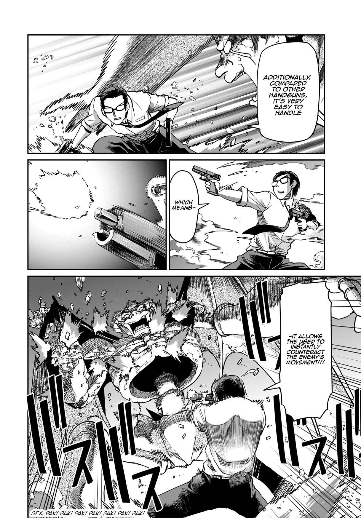 The gunner’s life of a middle-aged man summoned to another world and armed with a rifle: an airsoft addicted salaryman returns to the alternative world after work Chapter 1 - Page 21 in English