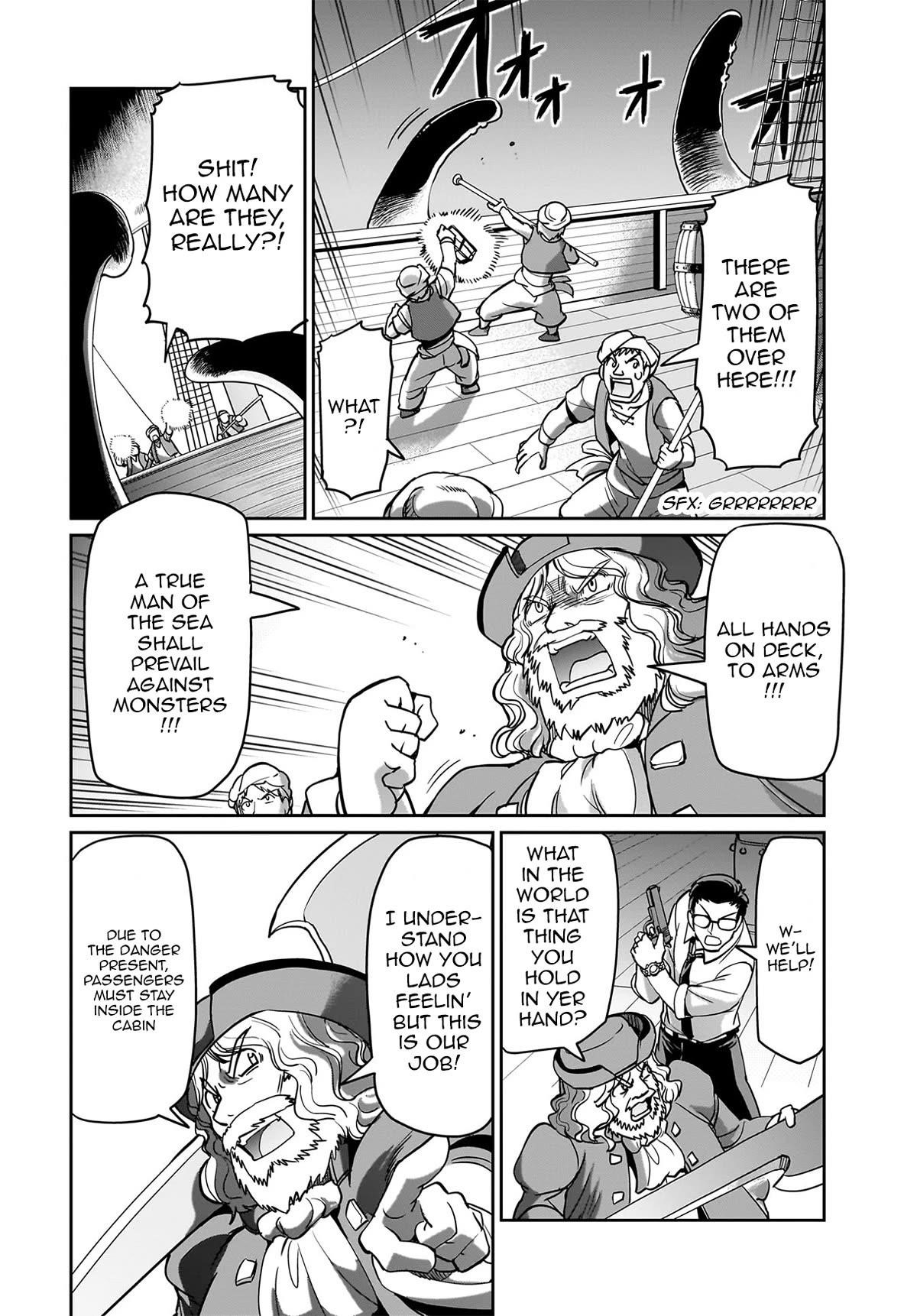 The gunner’s life of a middle-aged man summoned to another world and armed with a rifle: an airsoft addicted salaryman returns to the alternative world after work Chapter 11 - Page 18 in English