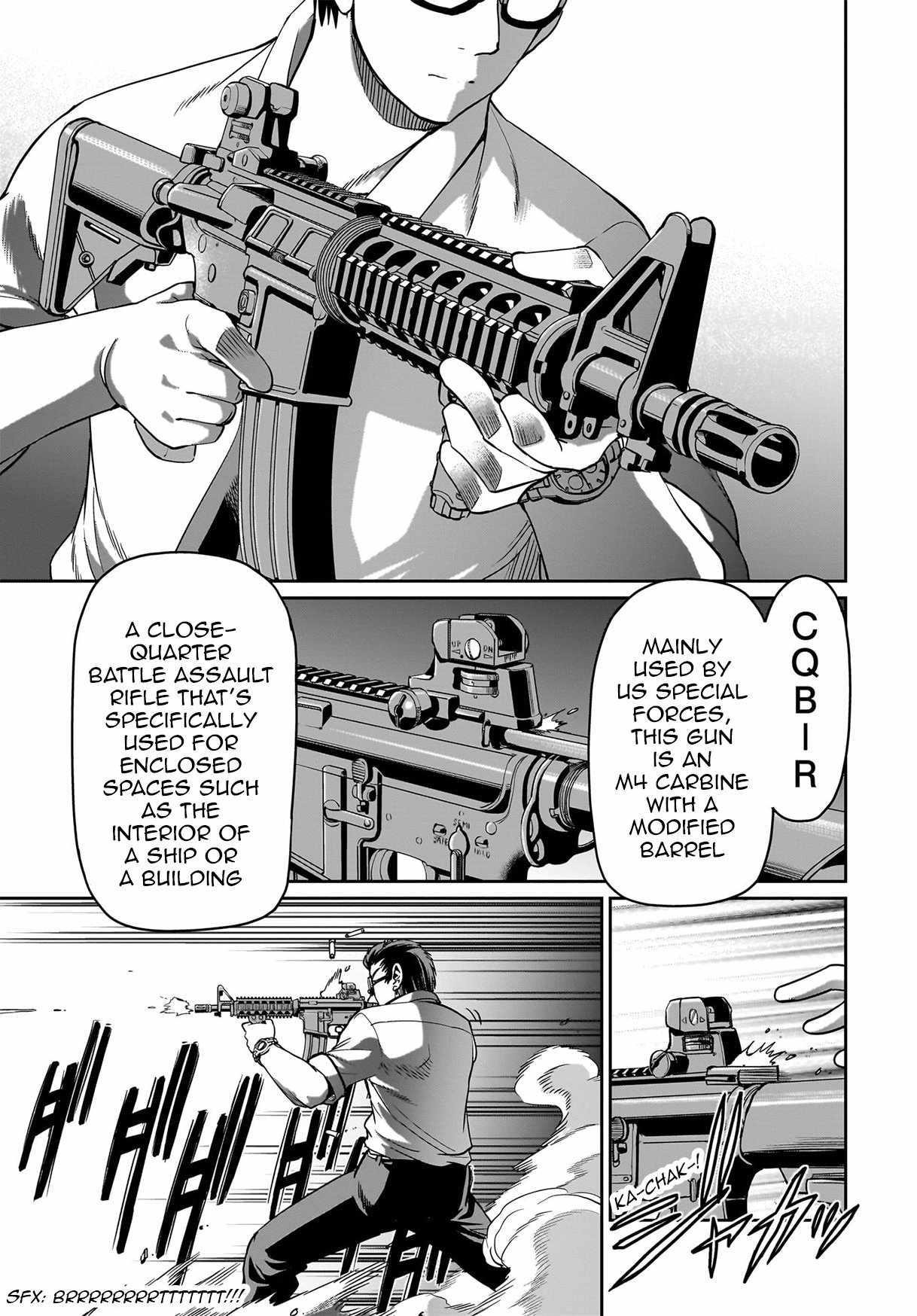 The gunner’s life of a middle-aged man summoned to another world and armed with a rifle: an airsoft addicted salaryman returns to the alternative world after work Chapter 15 - Page 7 in English