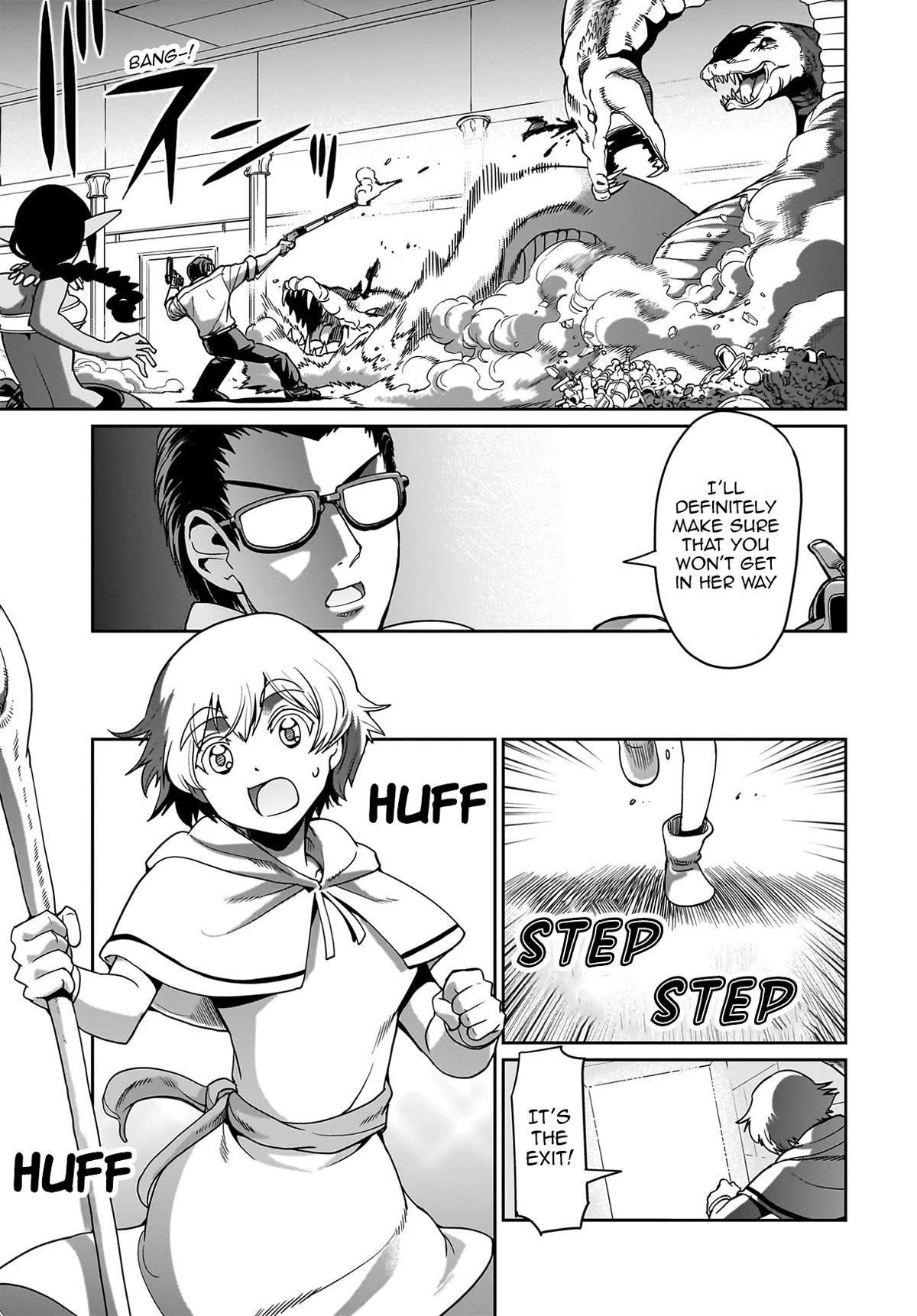 The gunner’s life of a middle-aged man summoned to another world and armed with a rifle: an airsoft addicted salaryman returns to the alternative world after work Chapter 17 - Page 9 in English