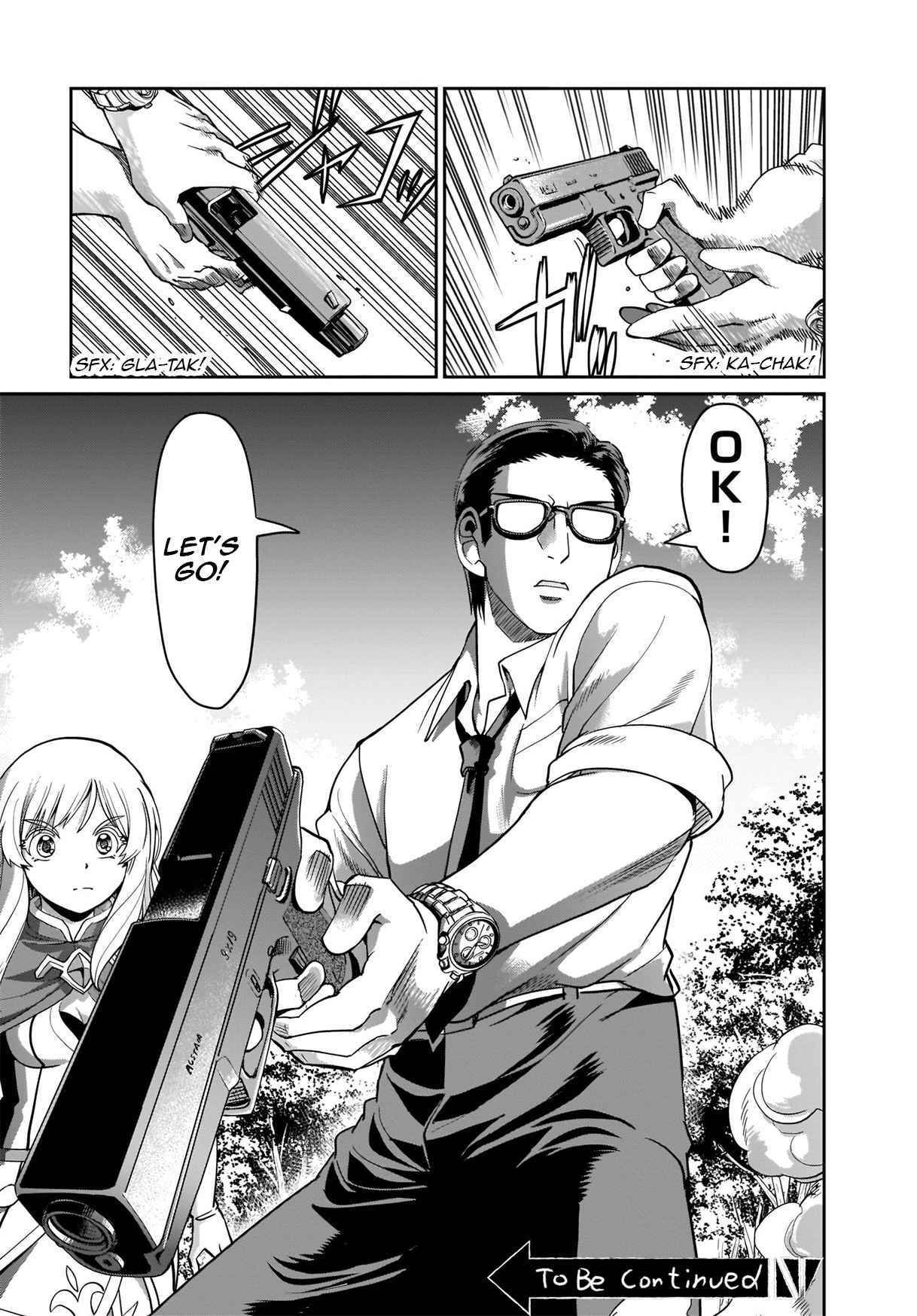 The gunner’s life of a middle-aged man summoned to another world and armed with a rifle: an airsoft addicted salaryman returns to the alternative world after work Chapter 2 - Page 20 in English