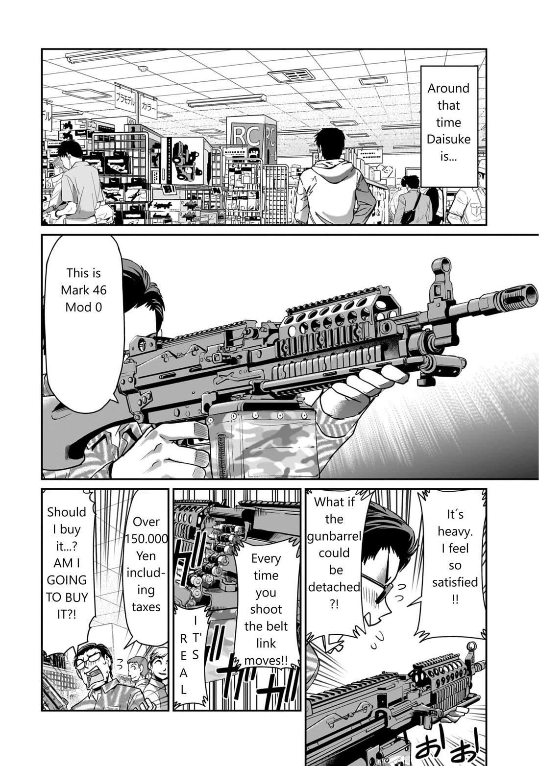 The gunner’s life of a middle-aged man summoned to another world and armed with a rifle: an airsoft addicted salaryman returns to the alternative world after work Chapter 22 - Page 18 in English