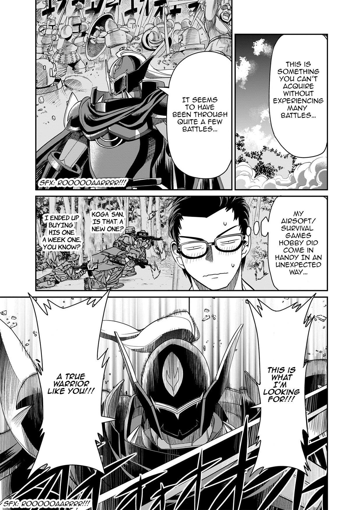 The gunner’s life of a middle-aged man summoned to another world and armed with a rifle: an airsoft addicted salaryman returns to the alternative world after work Chapter 26 - Page 12 in English