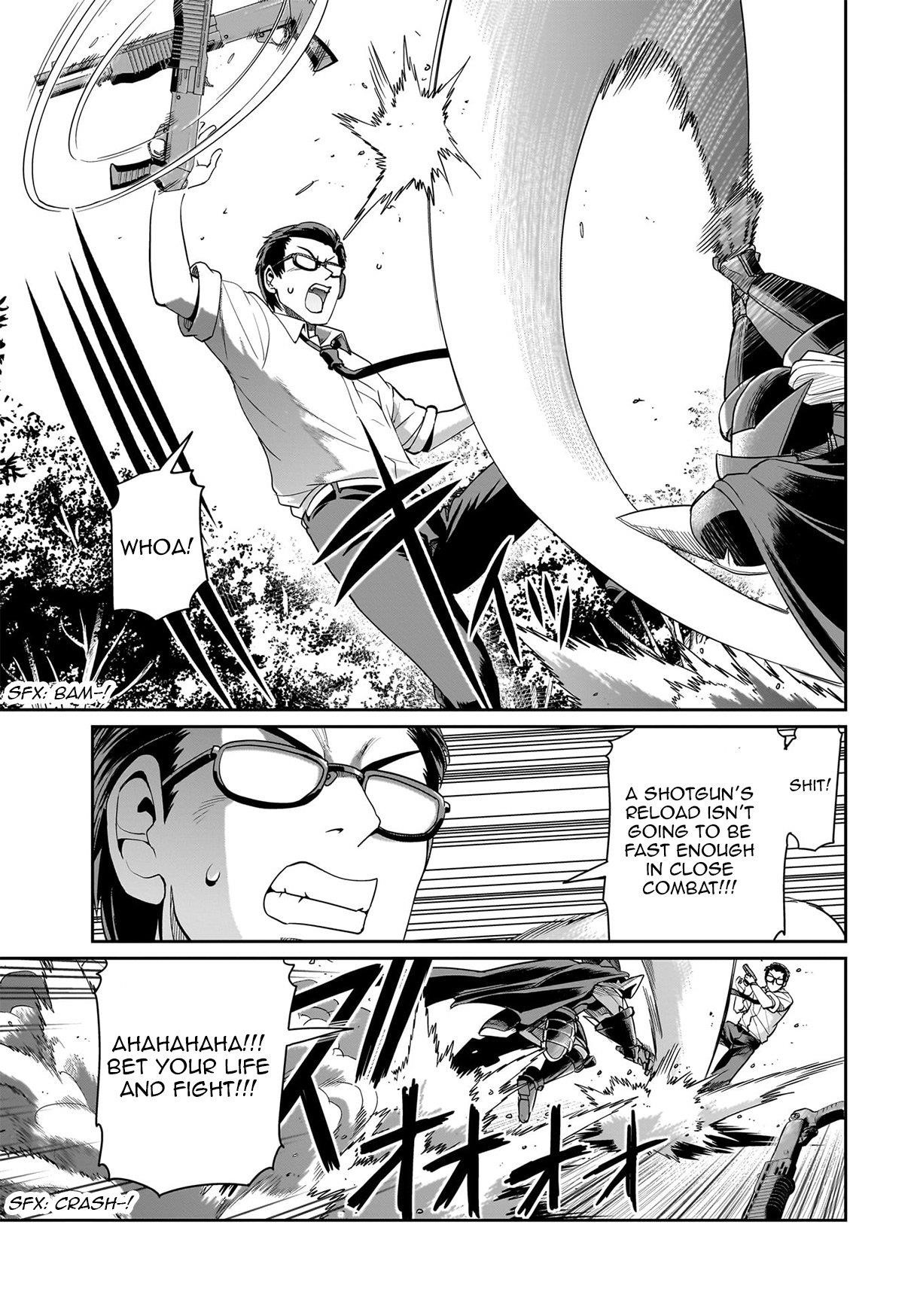 The gunner’s life of a middle-aged man summoned to another world and armed with a rifle: an airsoft addicted salaryman returns to the alternative world after work Chapter 26 - Page 14 in English