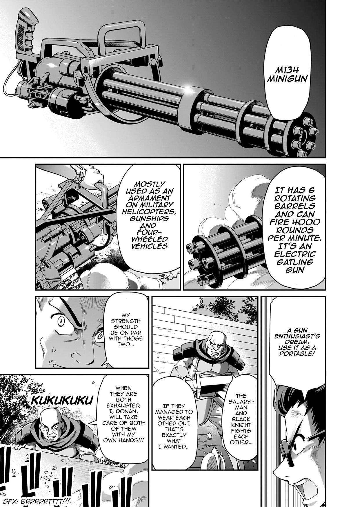 The gunner’s life of a middle-aged man summoned to another world and armed with a rifle: an airsoft addicted salaryman returns to the alternative world after work Chapter 27 - Page 7 in English