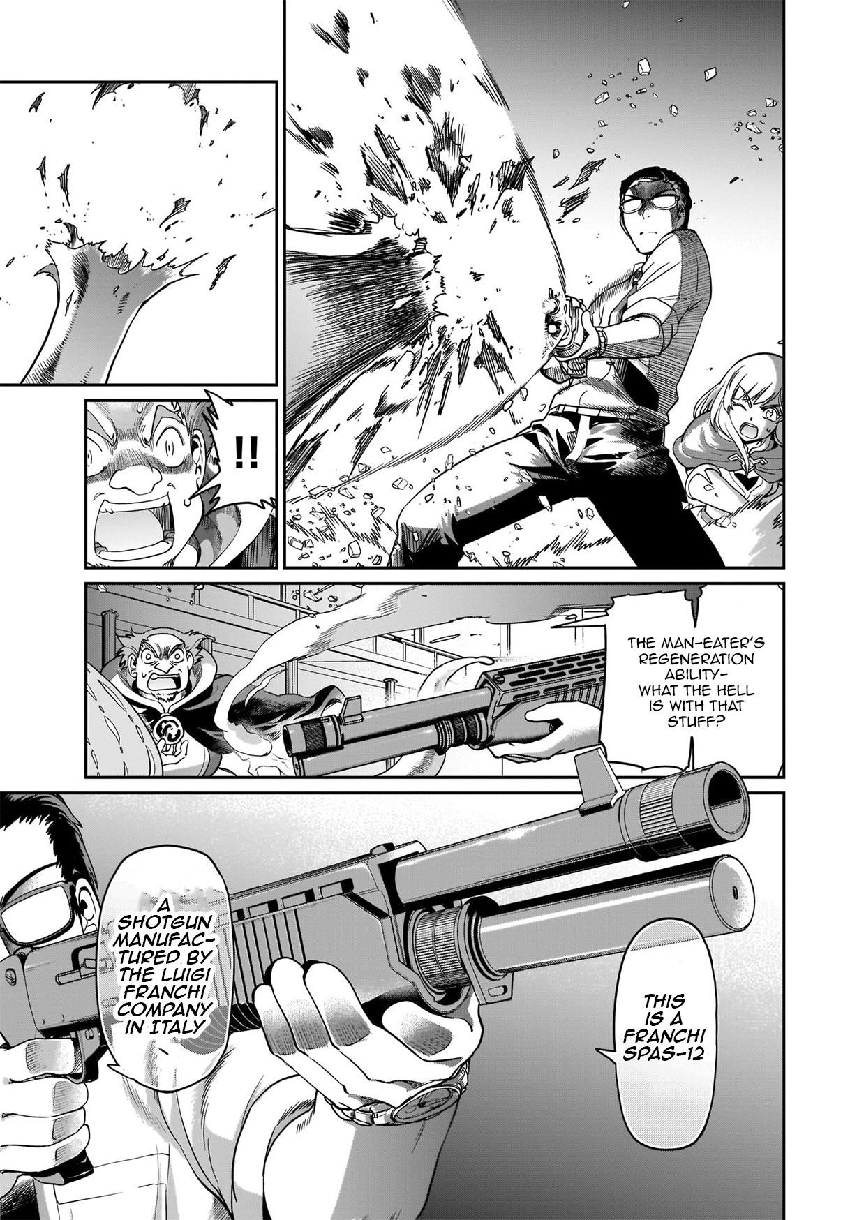 The gunner’s life of a middle-aged man summoned to another world and armed with a rifle: an airsoft addicted salaryman returns to the alternative world after work Chapter 3 - Page 15 in English