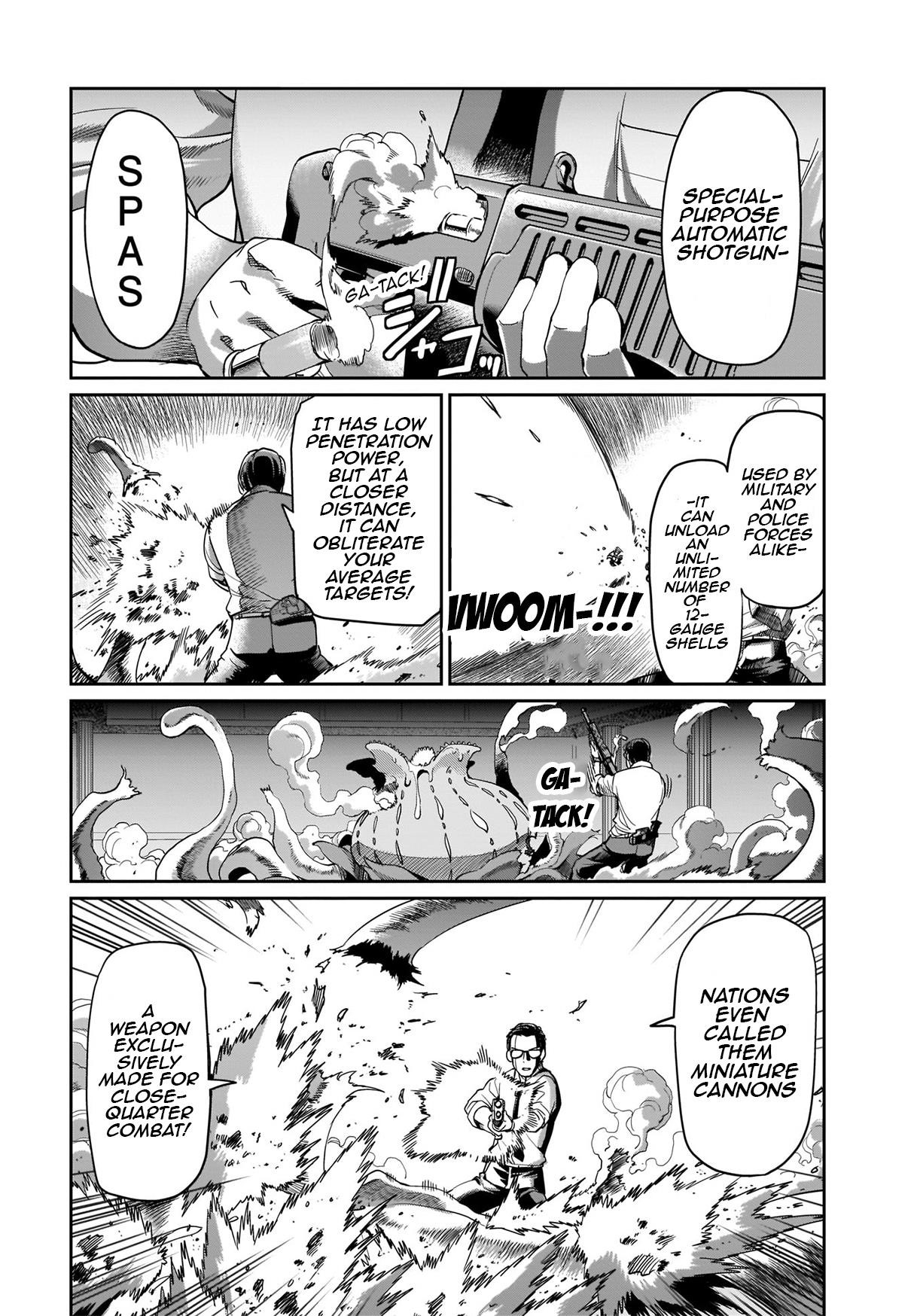 The gunner’s life of a middle-aged man summoned to another world and armed with a rifle: an airsoft addicted salaryman returns to the alternative world after work Chapter 3 - Page 16 in English
