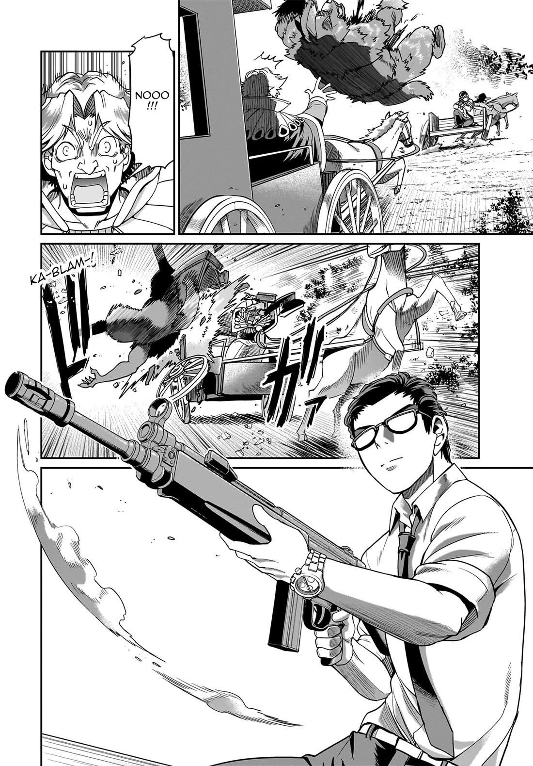 The gunner’s life of a middle-aged man summoned to another world and armed with a rifle: an airsoft addicted salaryman returns to the alternative world after work Chapter 32 - Page 15 in English