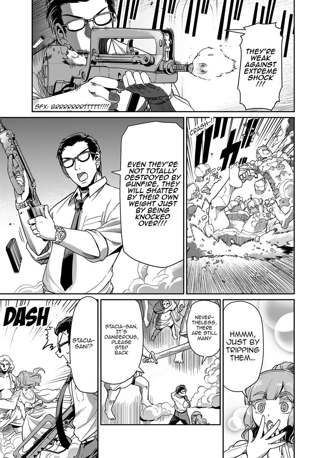 The gunner’s life of a middle-aged man summoned to another world and armed with a rifle: an airsoft addicted salaryman returns to the alternative world after work Chapter 37 - Page 16 in English