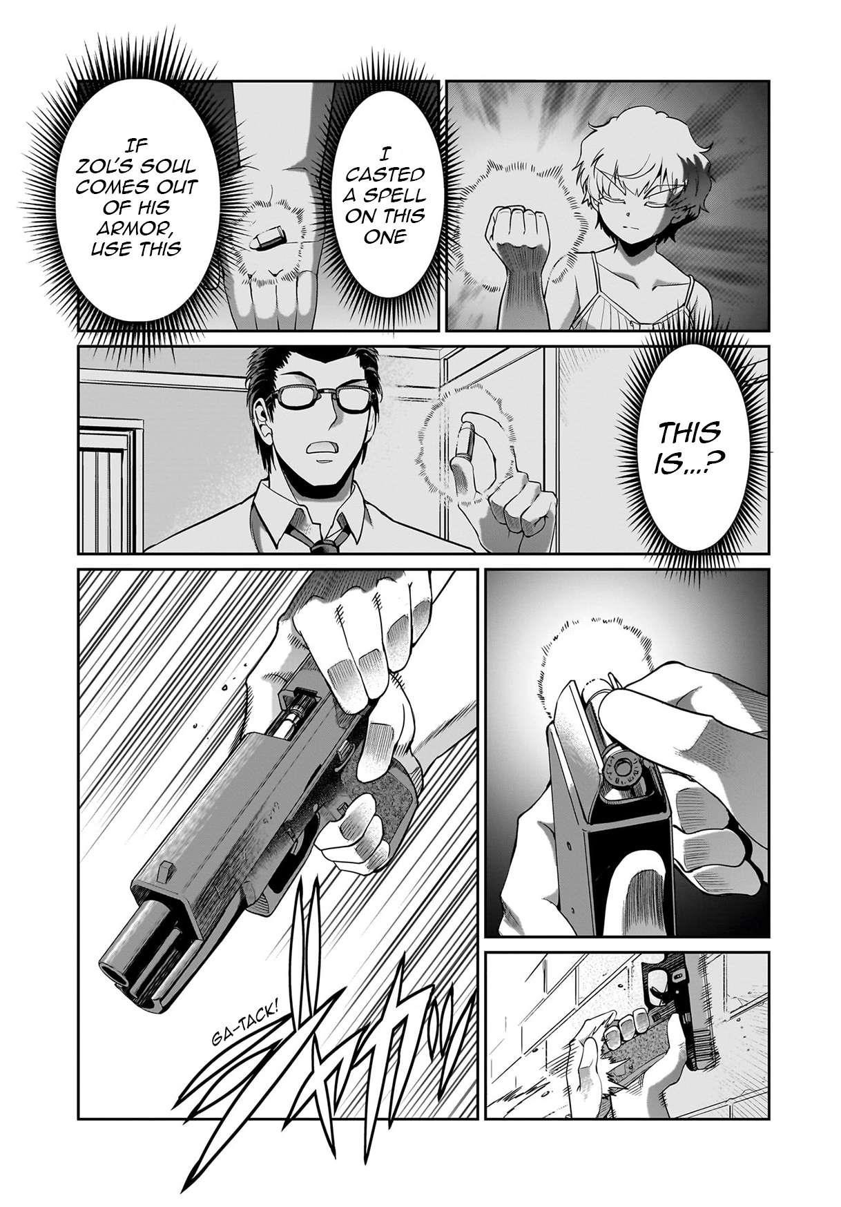 The gunner’s life of a middle-aged man summoned to another world and armed with a rifle: an airsoft addicted salaryman returns to the alternative world after work Chapter 52 - Page 15 in English