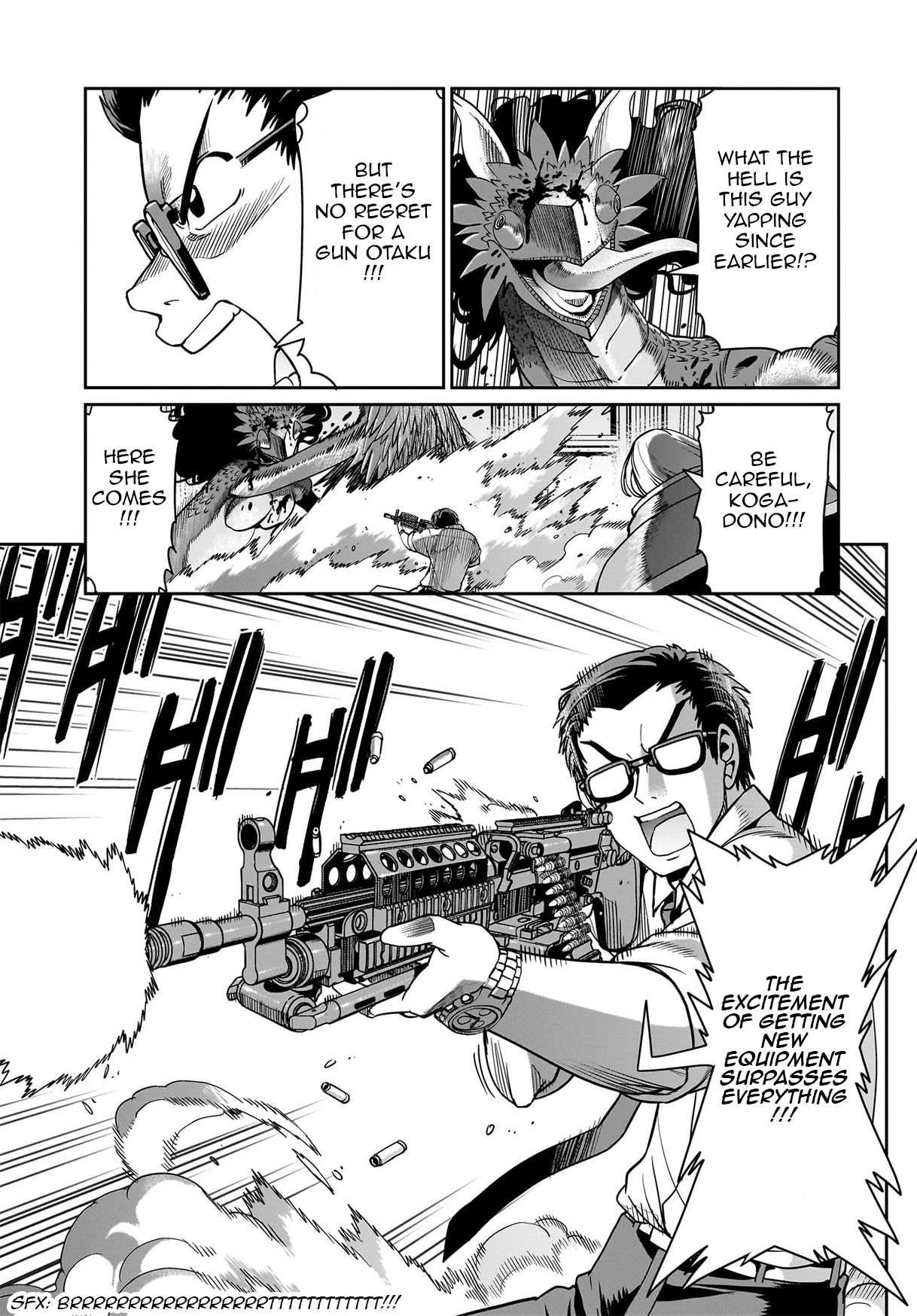 The gunner’s life of a middle-aged man summoned to another world and armed with a rifle: an airsoft addicted salaryman returns to the alternative world after work Chapter 57 - Page 11 in English